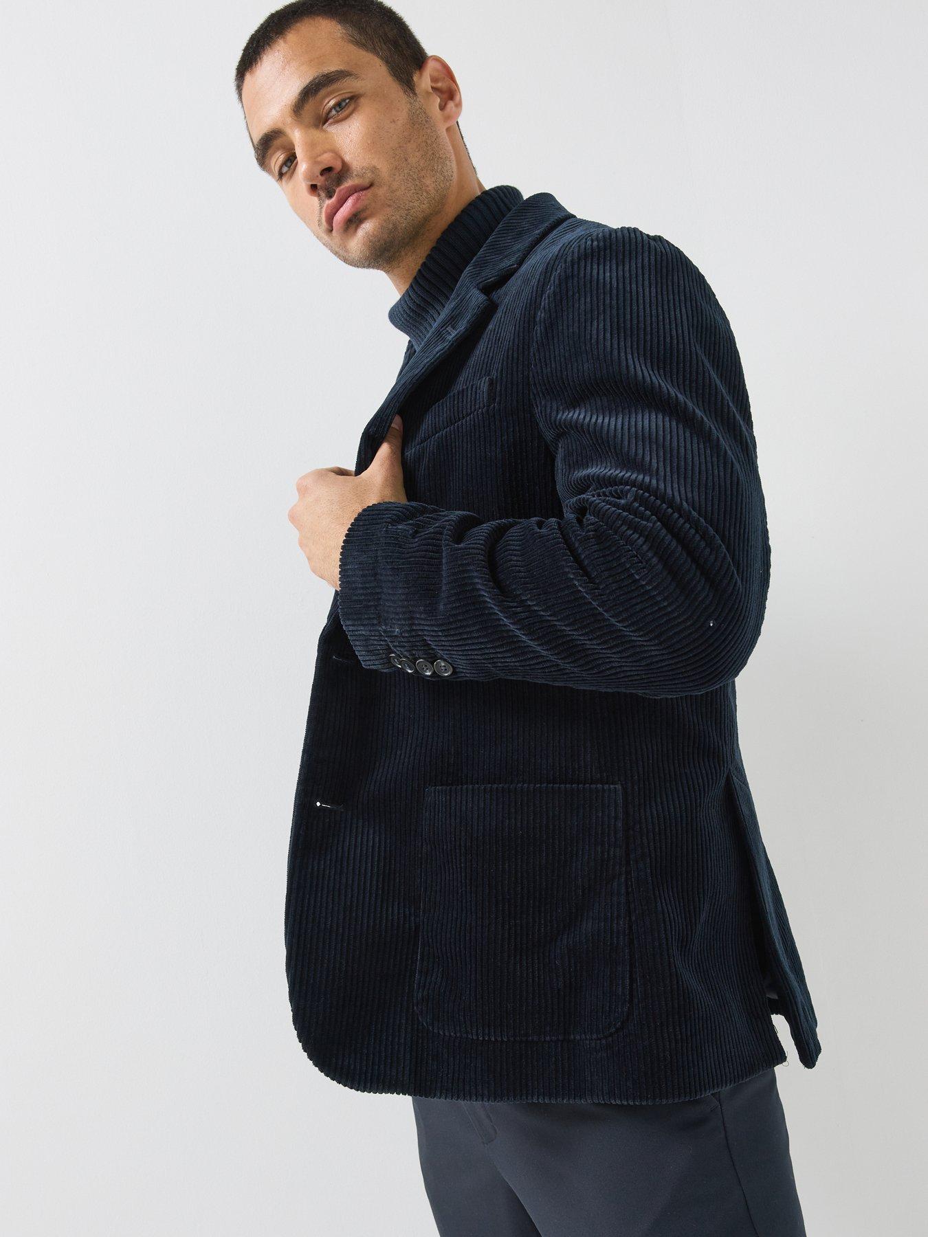 Image 1 of 6 of GANT Gant Corduroy Suit Jacket - Navy