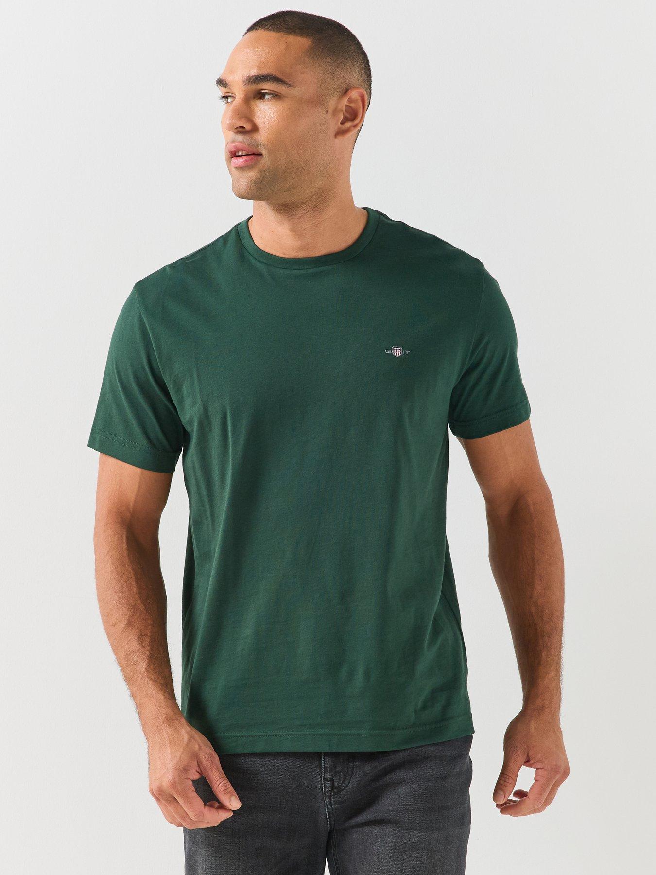 Image 1 of 5 of GANT Regular Fit Short Sleeve Shield T-shirt - Green