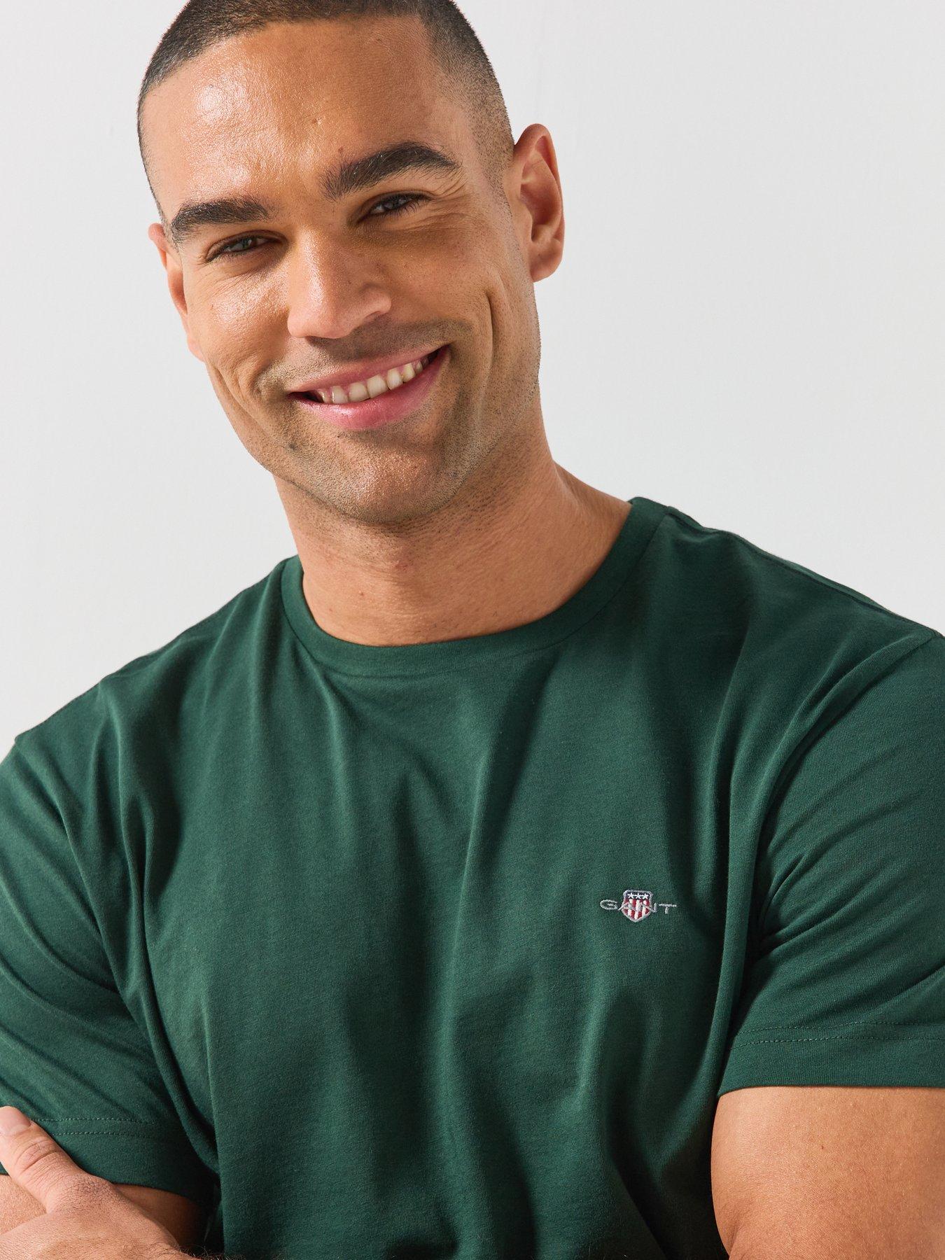 Image 5 of 5 of GANT Regular Fit Short Sleeve Shield T-shirt - Green