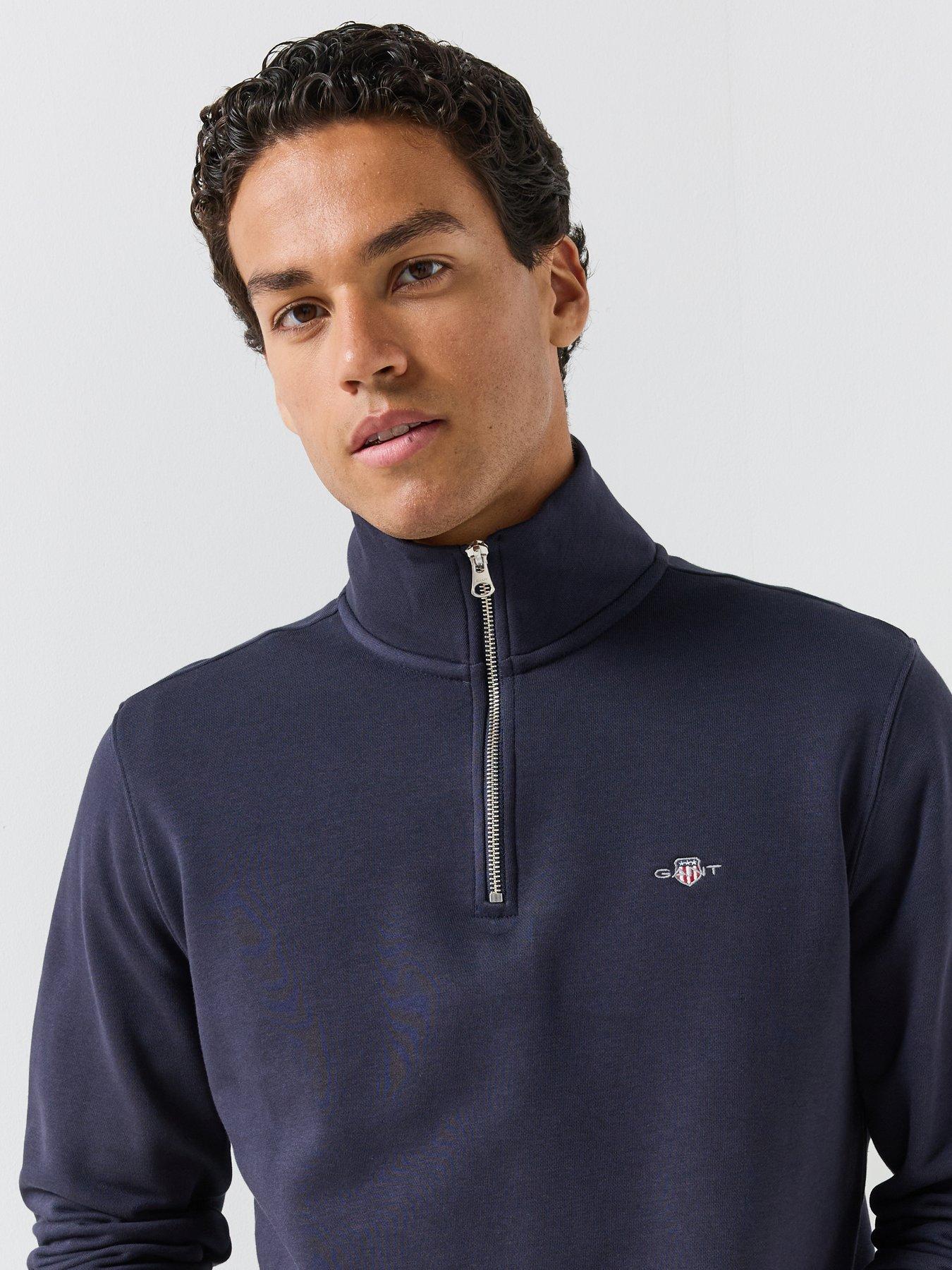 Image 5 of 6 of GANT Regular Fit Shield Half Zip Sweat - Navy