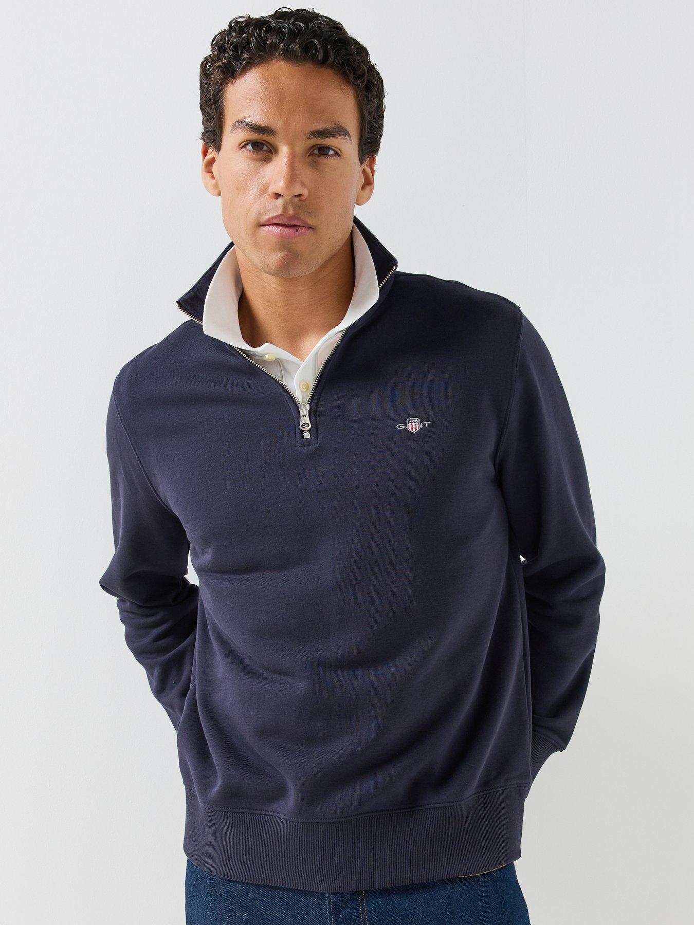 Image 6 of 6 of GANT Regular Fit Shield Half Zip Sweat - Navy