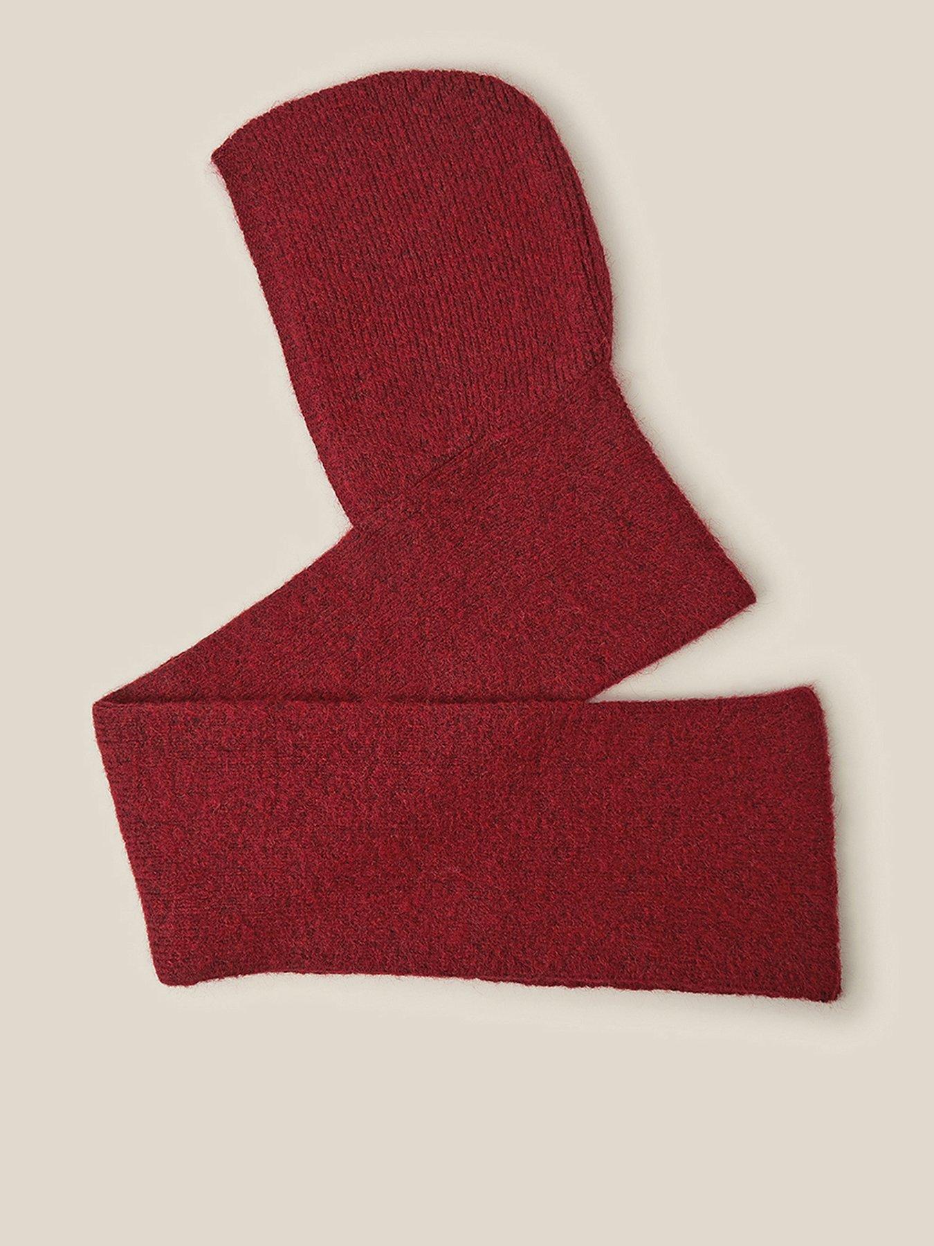 Image 1 of 2 of Monsoon Tula Hooded Scarf - Red