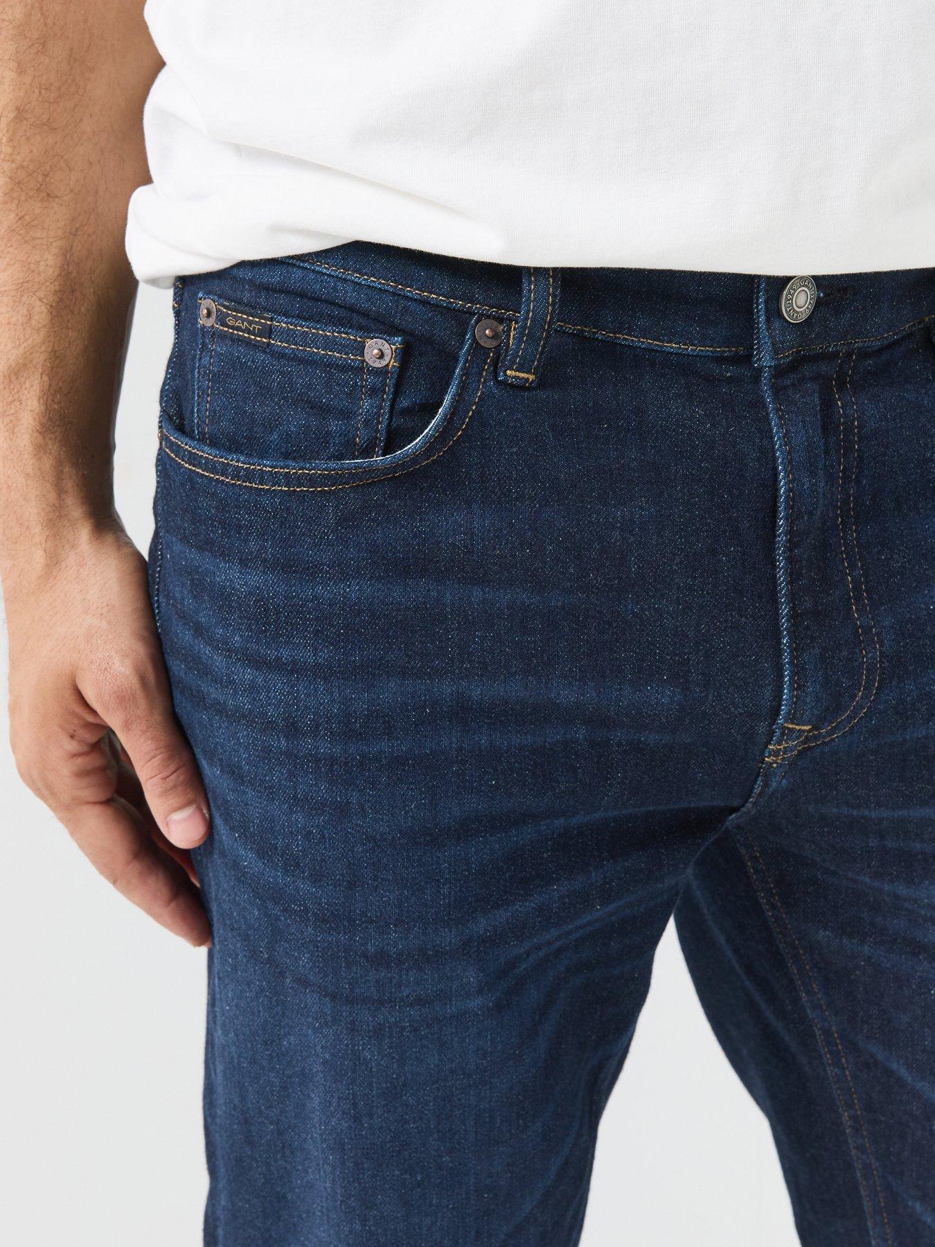 Image 5 of 5 of GANT Regular Fit Jeans - Dark Blue