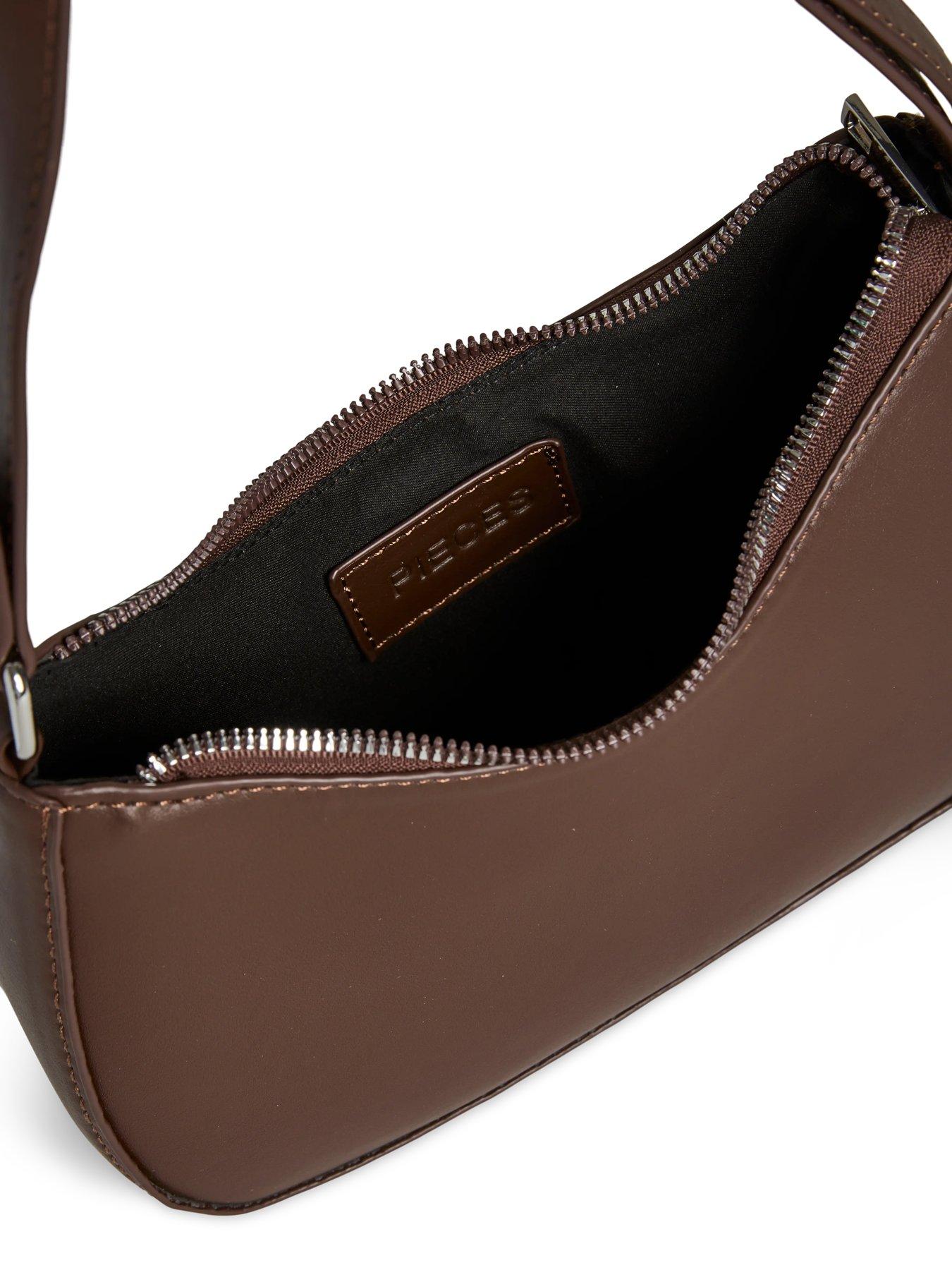 Image 3 of 5 of PIECES 90s Faux Leather Shoulder Bag
