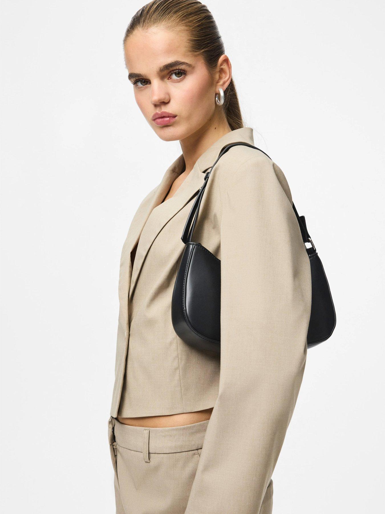 Image 5 of 5 of PIECES 90s Faux Leather Shoulder Bag