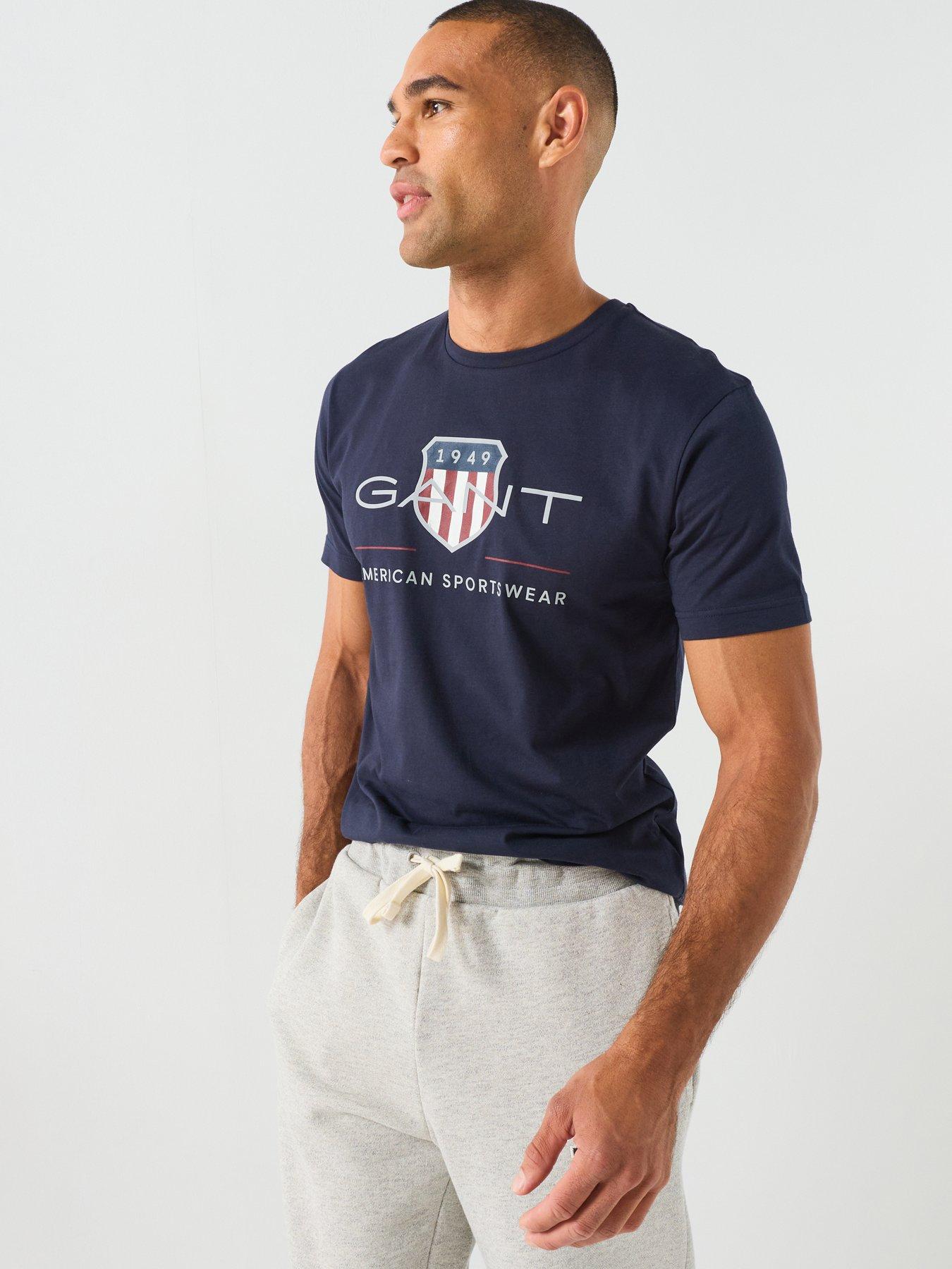 Image 5 of 5 of GANT Regular Fit Archive Shield Shortsleeve T-Shirt - Navy