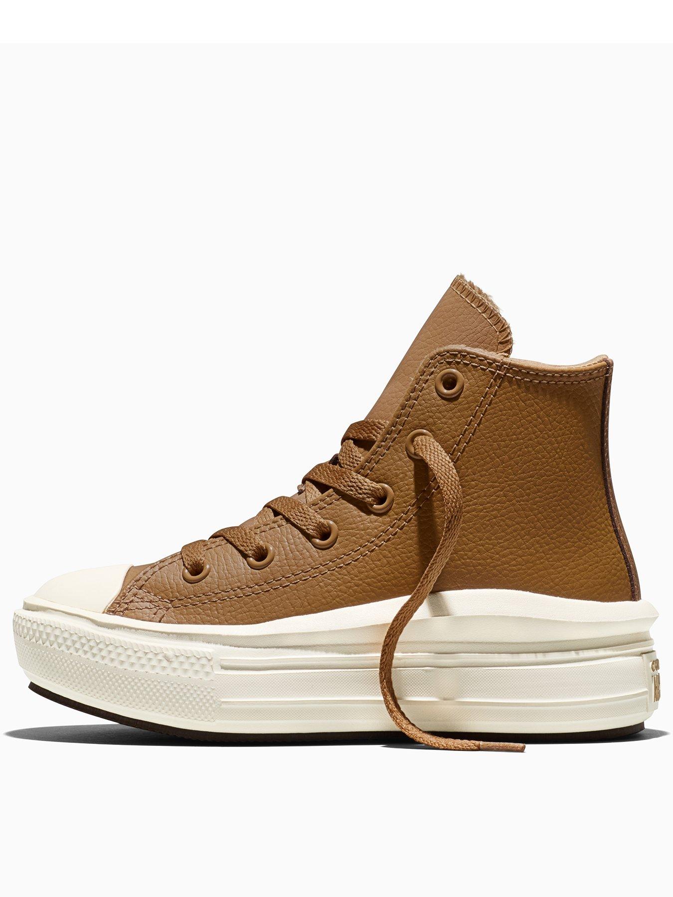 Image 3 of 5 of Converse Kids Chuck Taylor All Star Move Hi Weatherized Chunky Sole High-Top Lace-Up Trainers - Brown