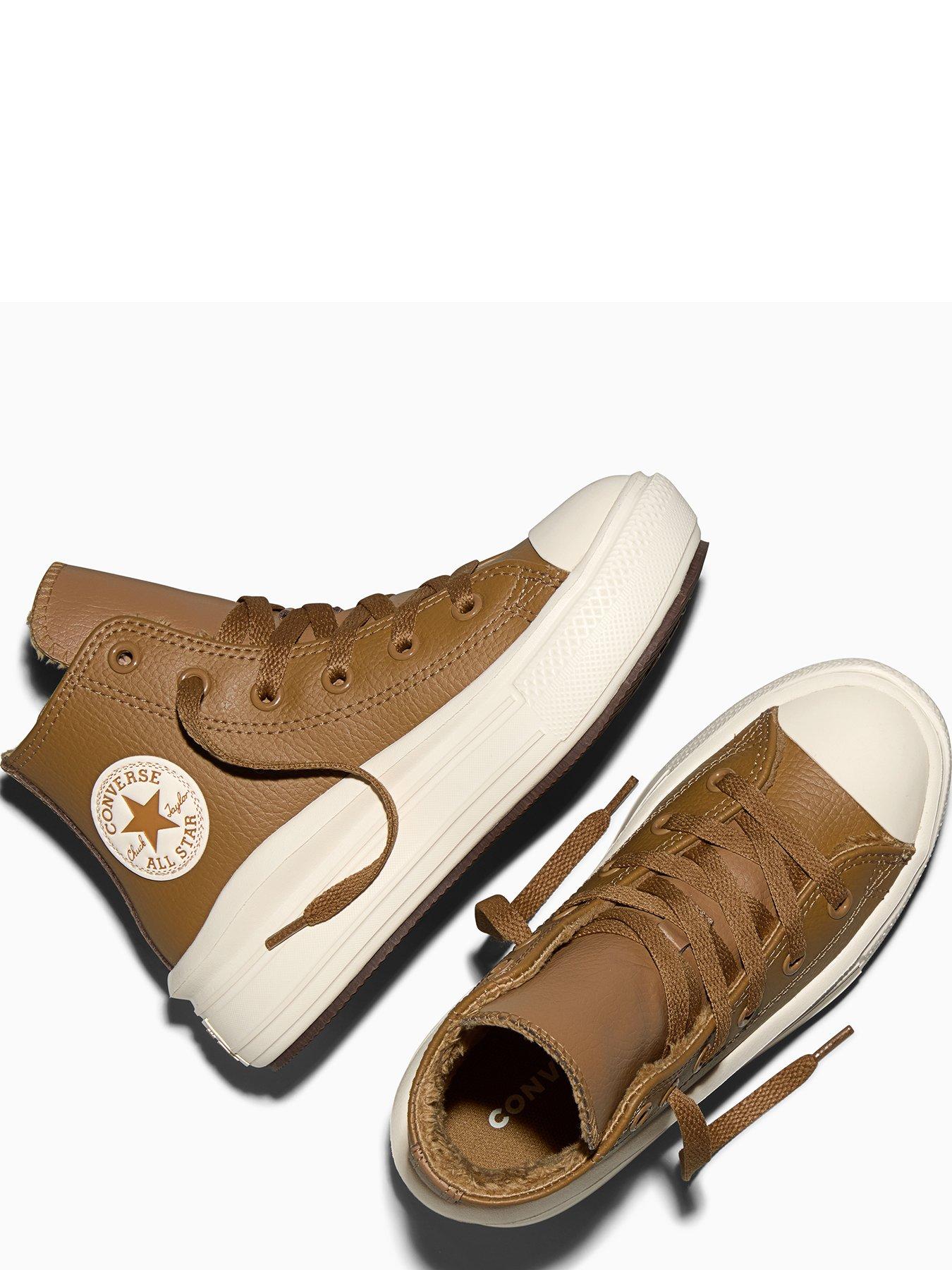 Image 4 of 5 of Converse Kids Chuck Taylor All Star Move Hi Weatherized Chunky Sole High-Top Lace-Up Trainers - Brown
