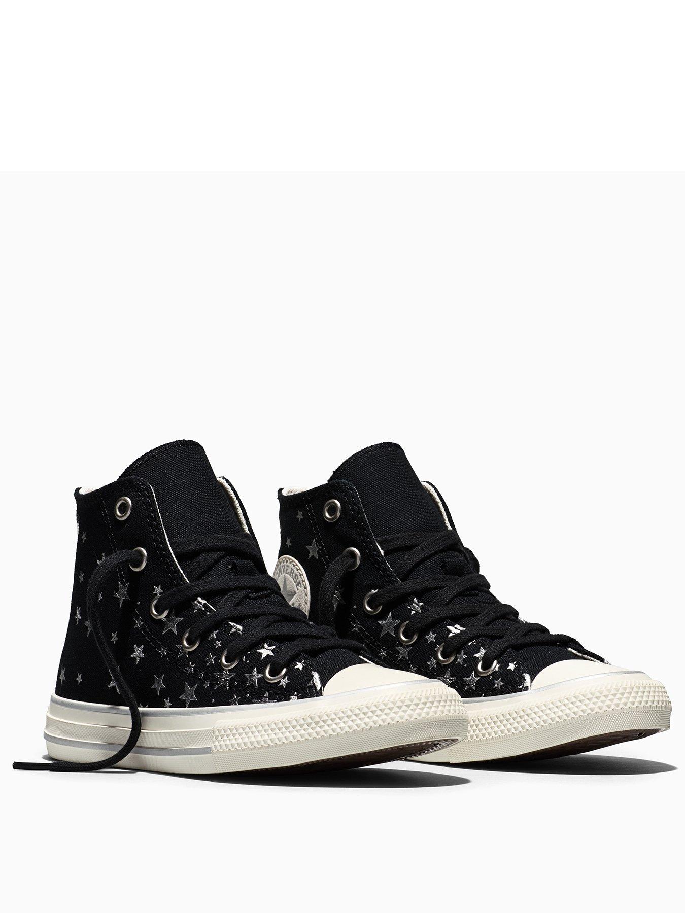 Image 2 of 5 of Converse Kids Chuck Taylor All Star Hi Elevated Shine Trainers - Black
