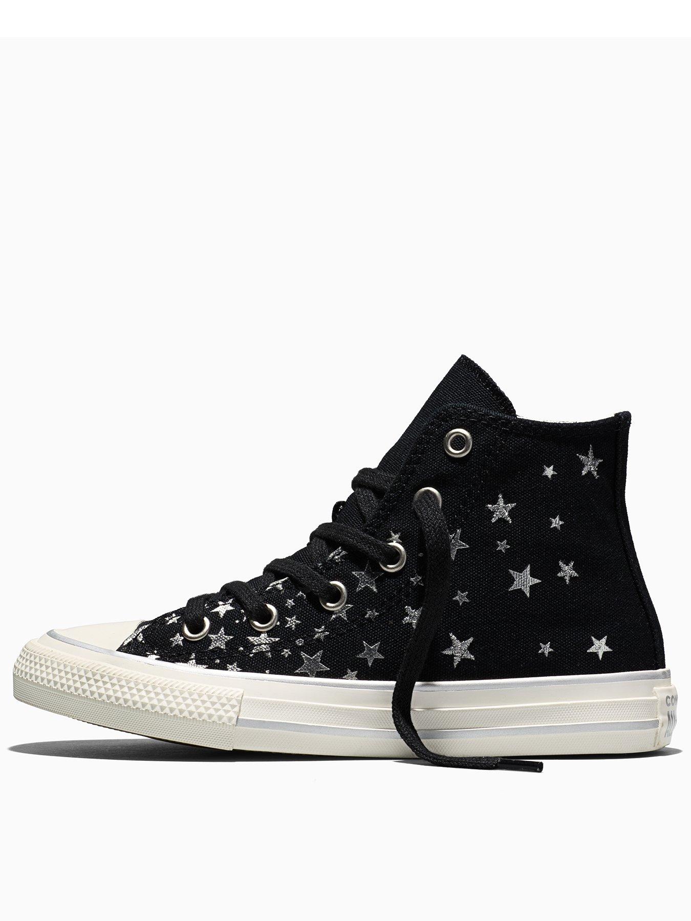 Image 3 of 5 of Converse Kids Chuck Taylor All Star Hi Elevated Shine Trainers - Black