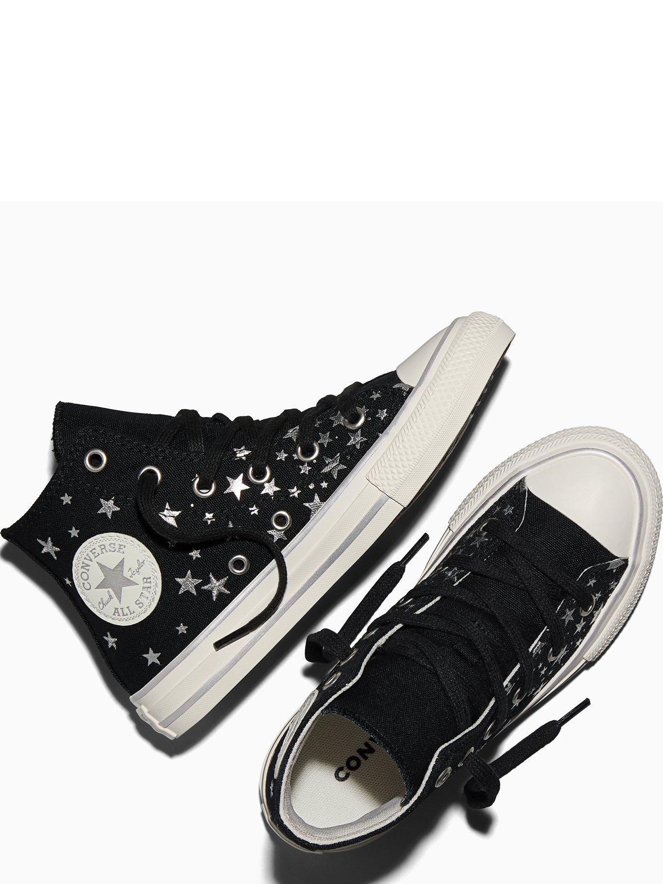 Image 4 of 5 of Converse Kids Chuck Taylor All Star Hi Elevated Shine Trainers - Black