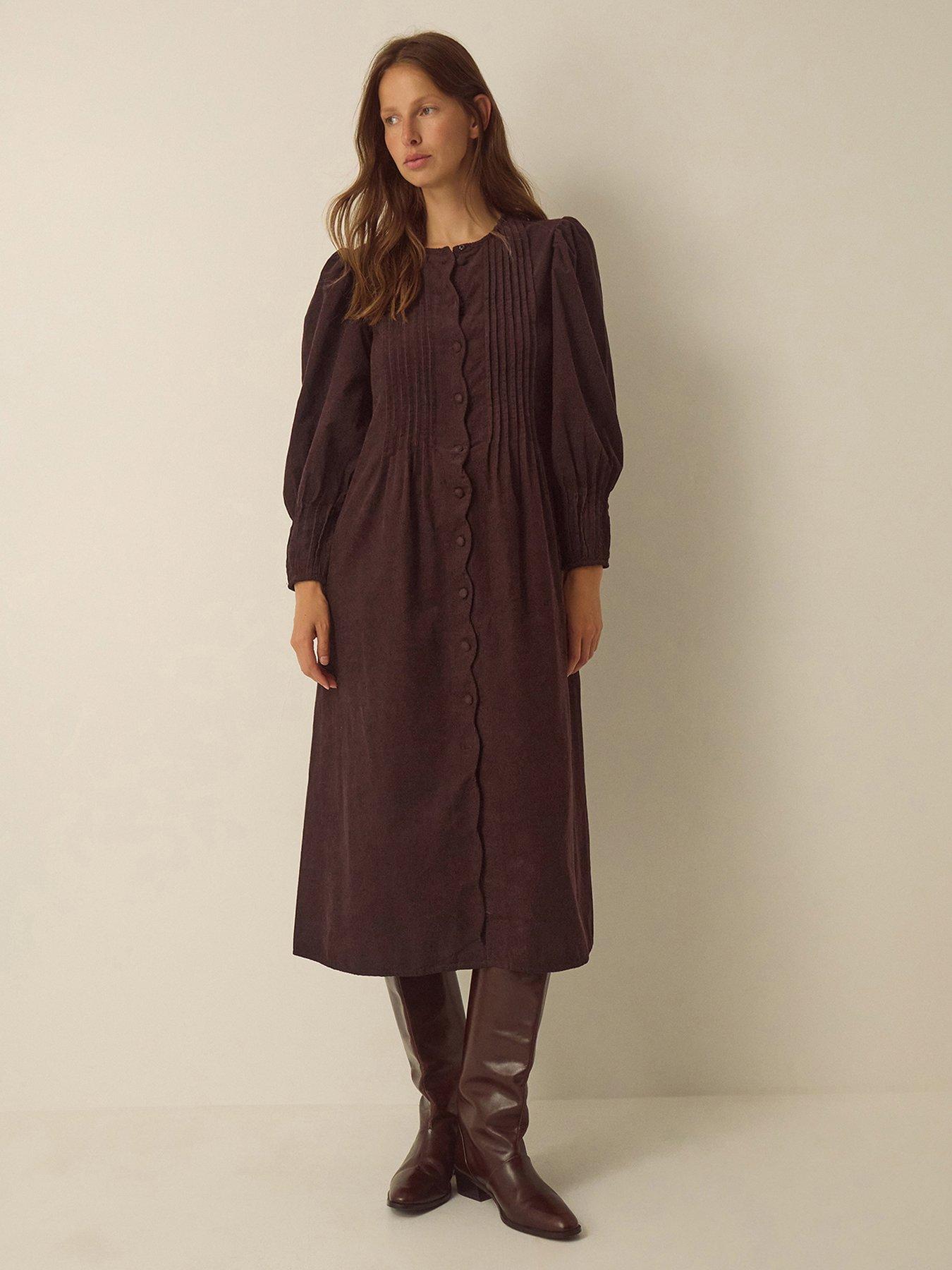 Image 1 of 4 of Monsoon Cosima Cord Dress