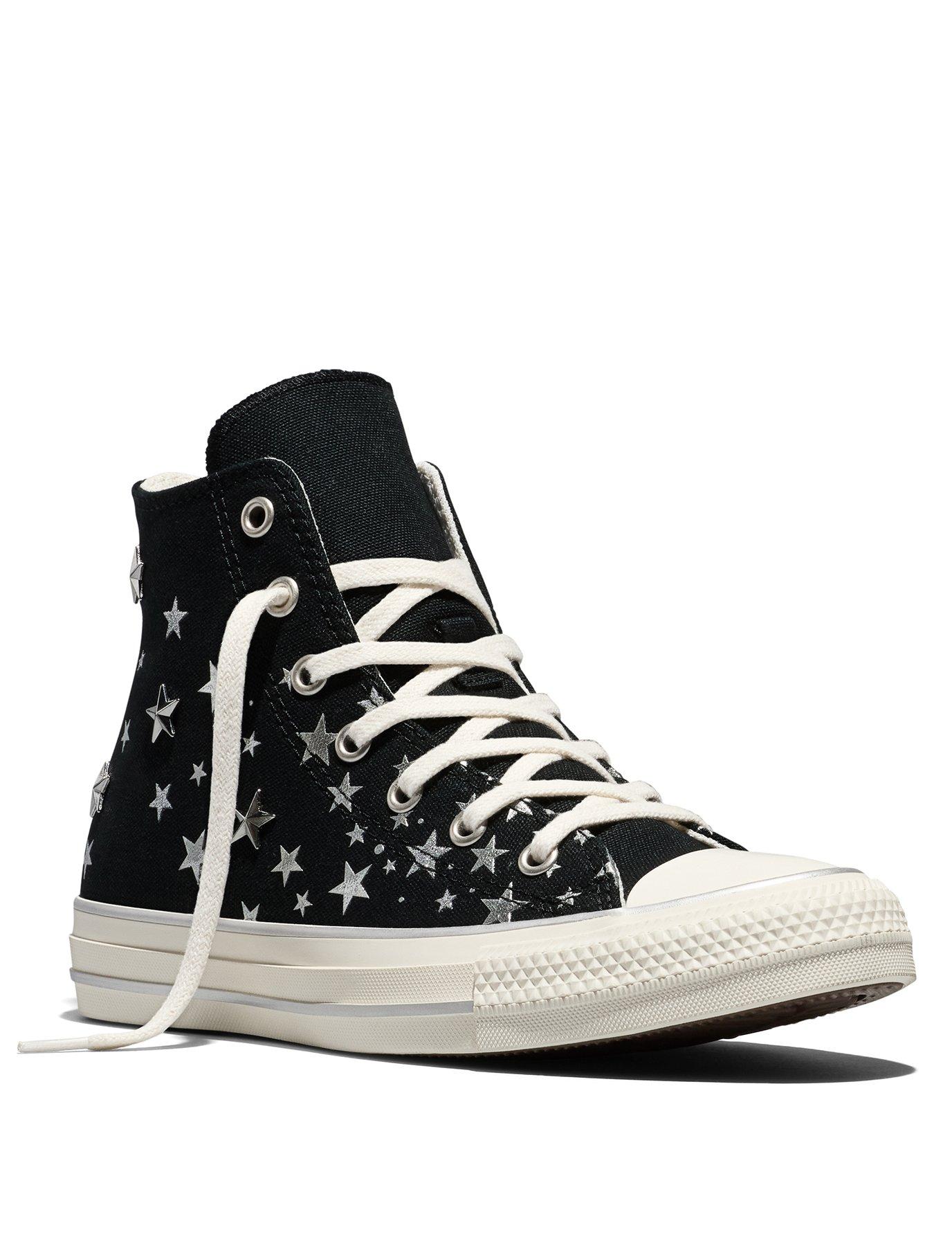 Image 2 of 6 of Converse Junior Chuck Taylor All Star Hi Elevated Shine - Black