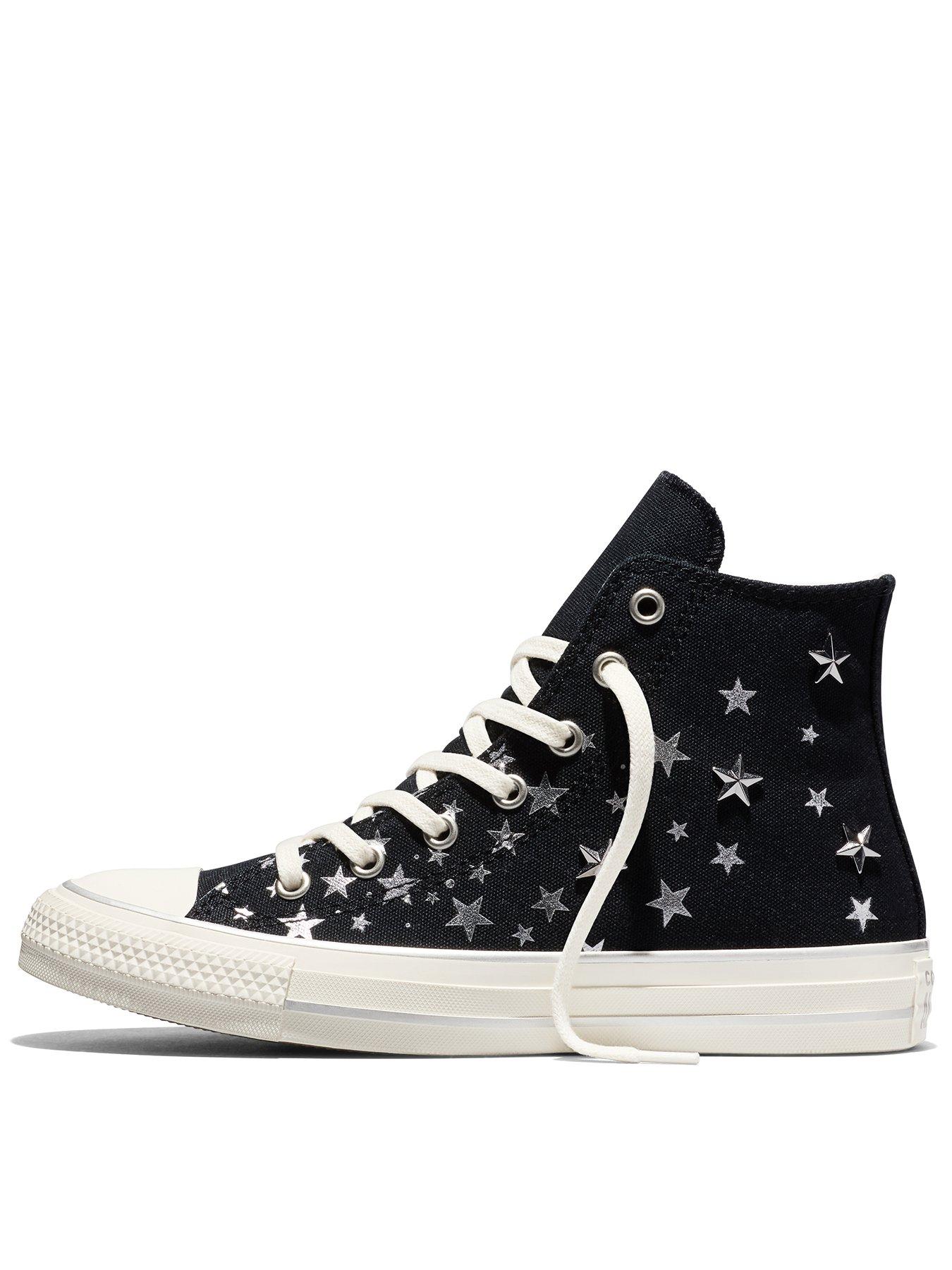 Image 3 of 6 of Converse Junior Chuck Taylor All Star Hi Elevated Shine - Black