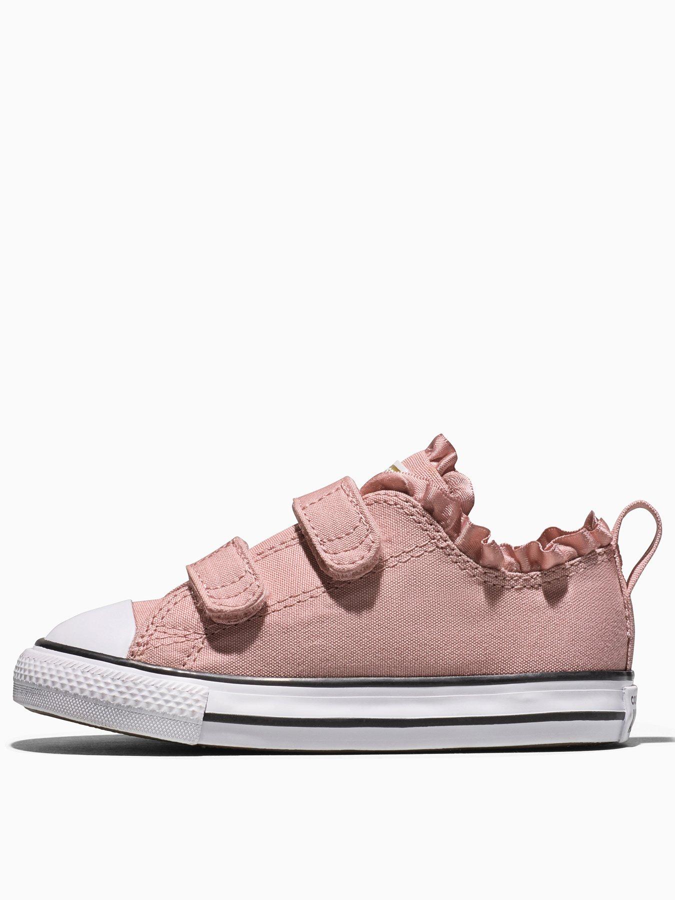 Image 3 of 5 of Converse Infants Chuck Taylor All Star 2v Ox Ruffles Trainers - Pink