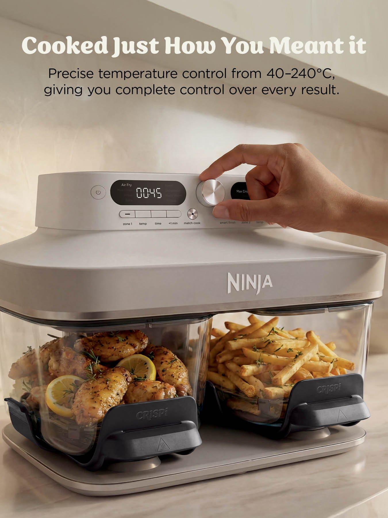 Image 6 of 7 of NINJA CRISPi 8 Function DualZone Air Fryer - Bone DD102UKIV2