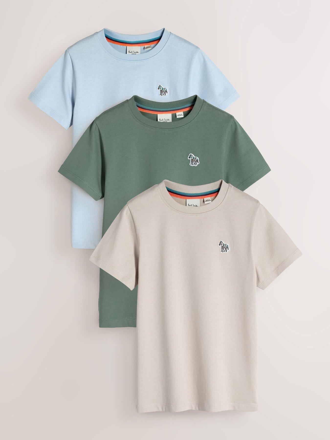 Paul Smith Junior Boys 3 Pack Signature Short Sleeve Tshirts - Multi