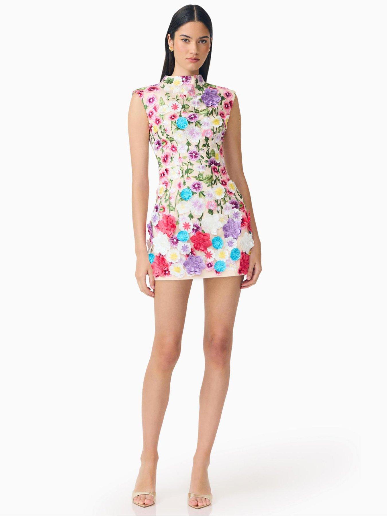 Image 5 of 5 of Elliatt Rosetta Sleeveless Mini Dress - Multi