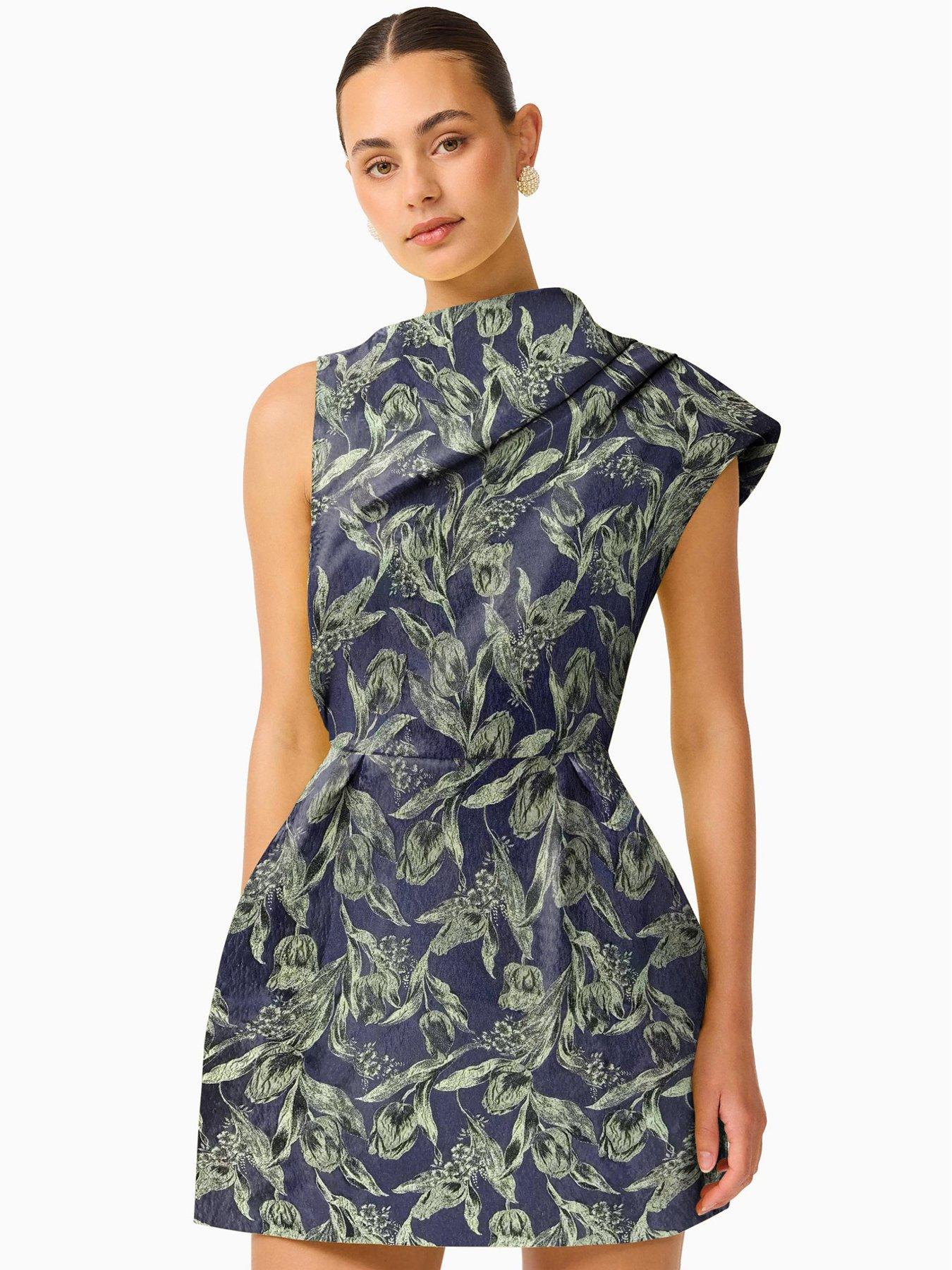 Image 2 of 4 of Elliatt Luella Asymmetric Mini Dress - Blue