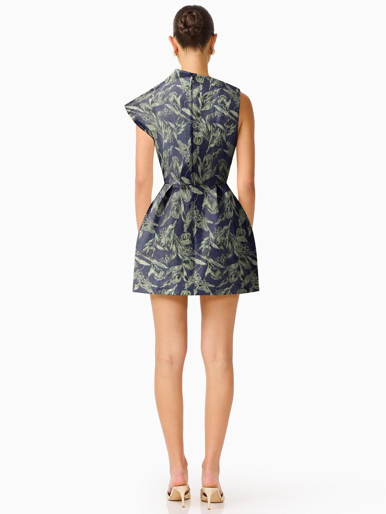 Image 3 of 4 of Elliatt Luella Asymmetric Mini Dress - Blue