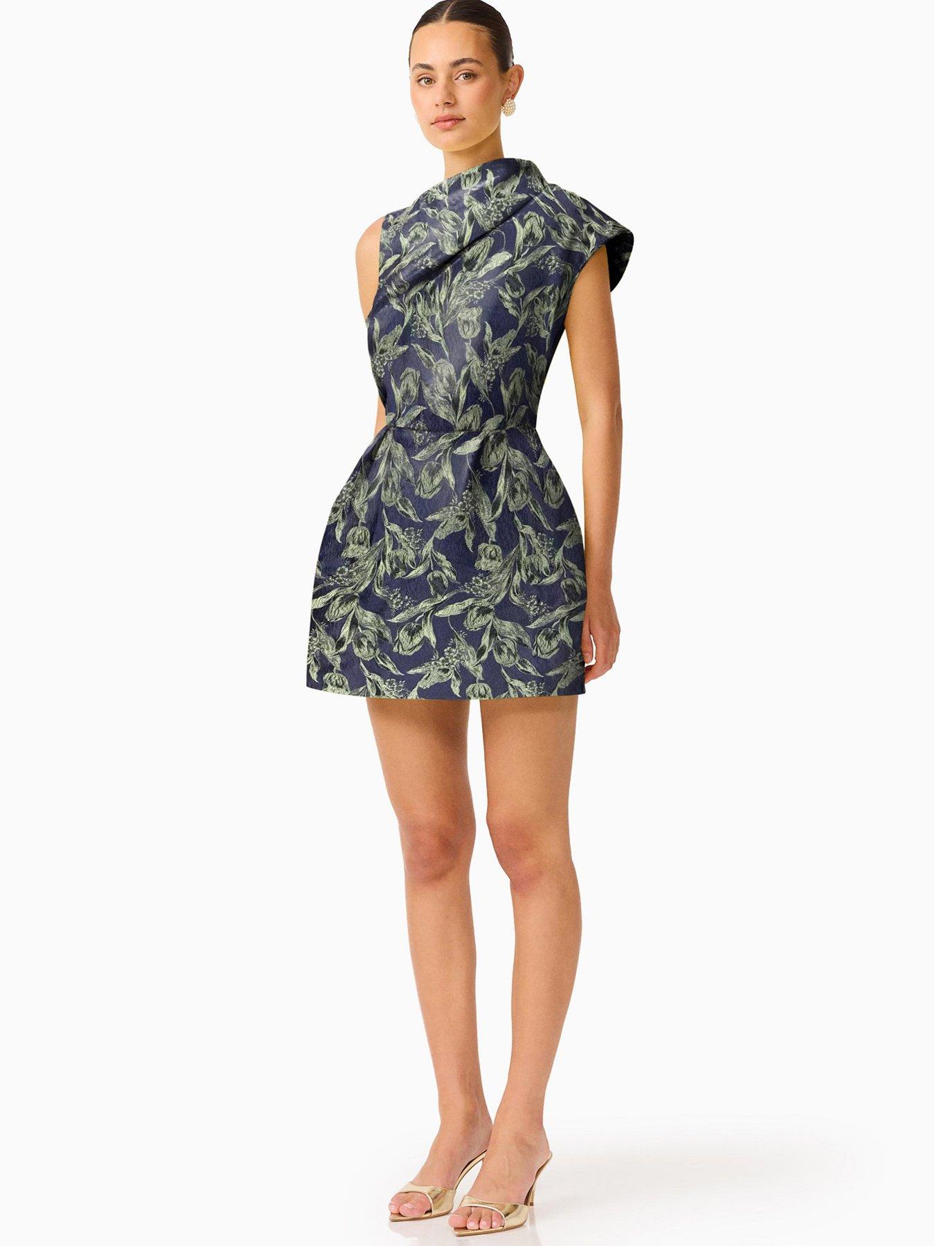 Image 4 of 4 of Elliatt Luella Asymmetric Mini Dress - Blue