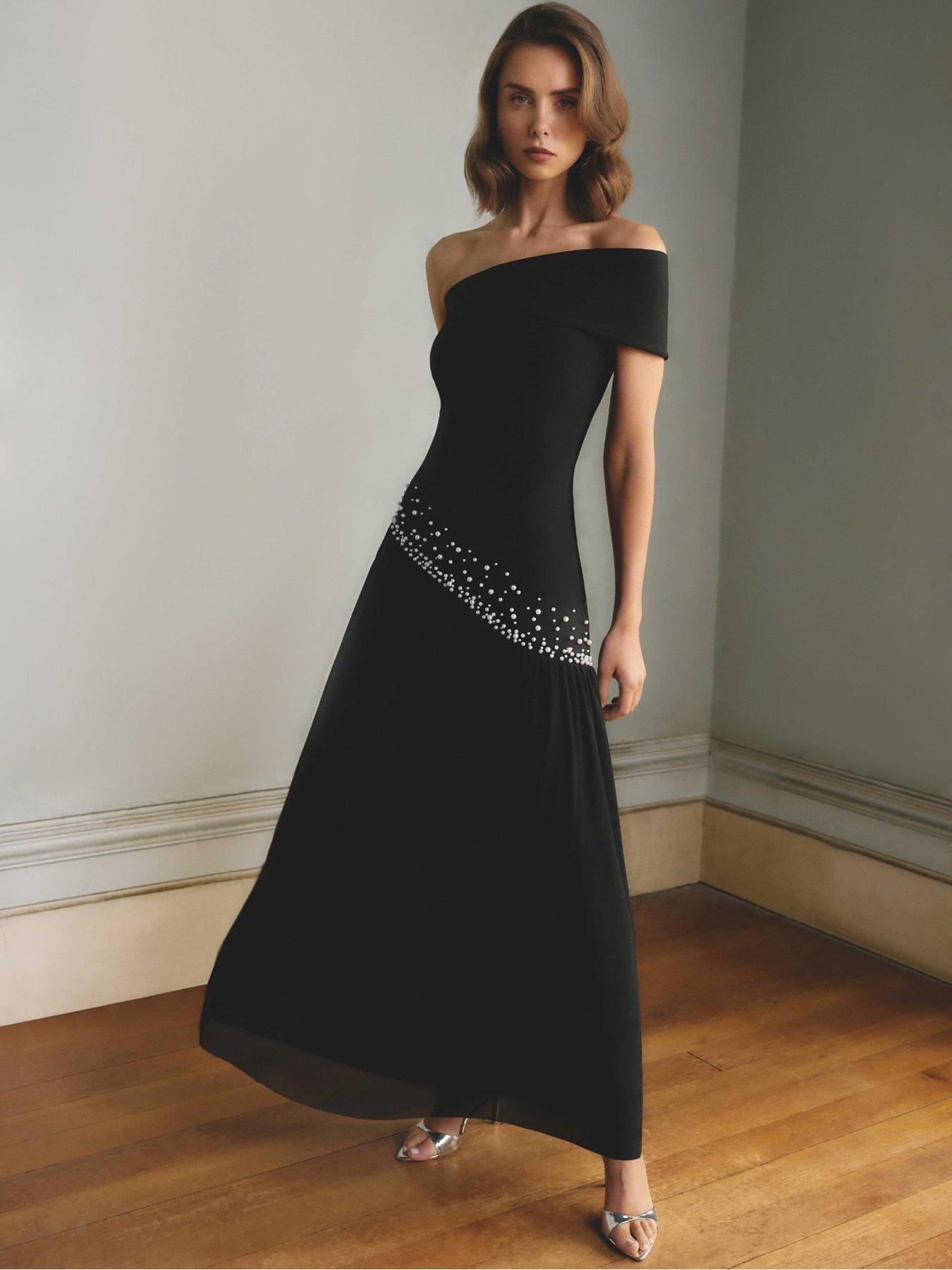 Elliatt Natasia Off Shoulder Gown - Black