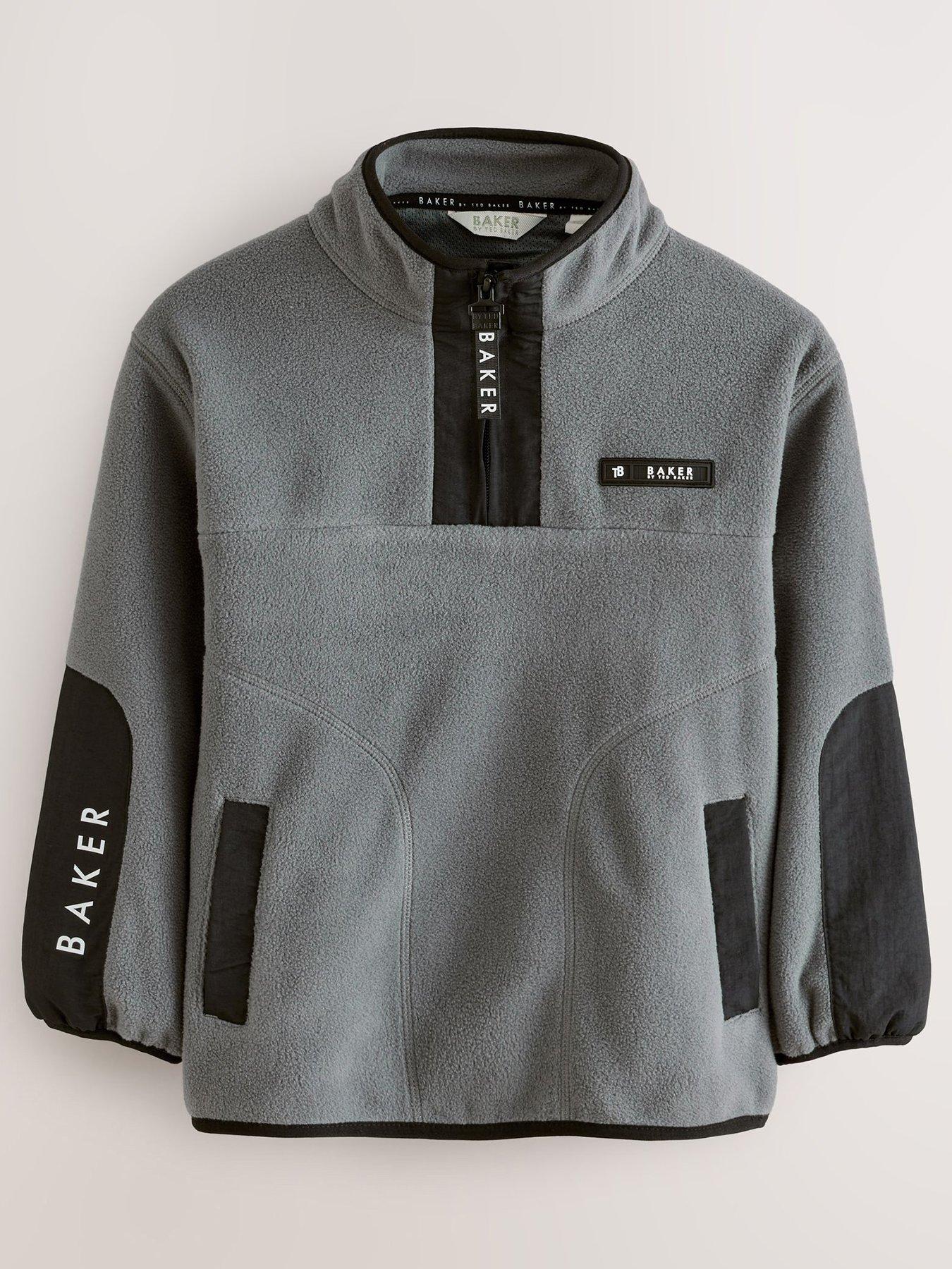 Image 2 of 7 of Ted Baker Boys Overhead Fleece Jacket - Grey