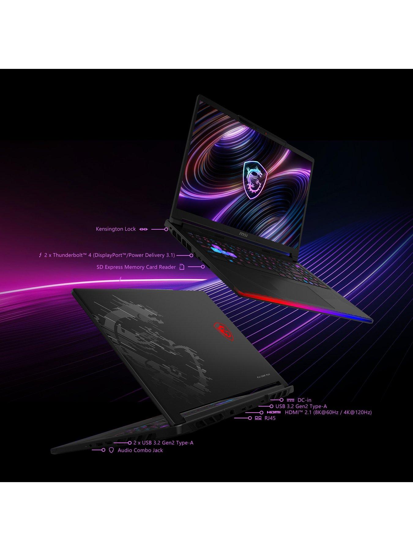 Image 6 of 8 of MSI Raider 16 Max HX Gaming Laptop - GeForce RTX 5090 - Intel Core Ultra 9 - 32GB RAM - 2TB SSD - 240 Hz - 16in WQXGA - Black