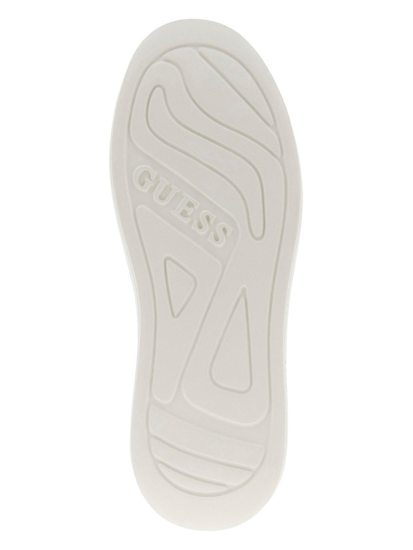 Image 5 of 6 of Guess Womens Erizo Platform Gold Tone Detail Trainers - Black