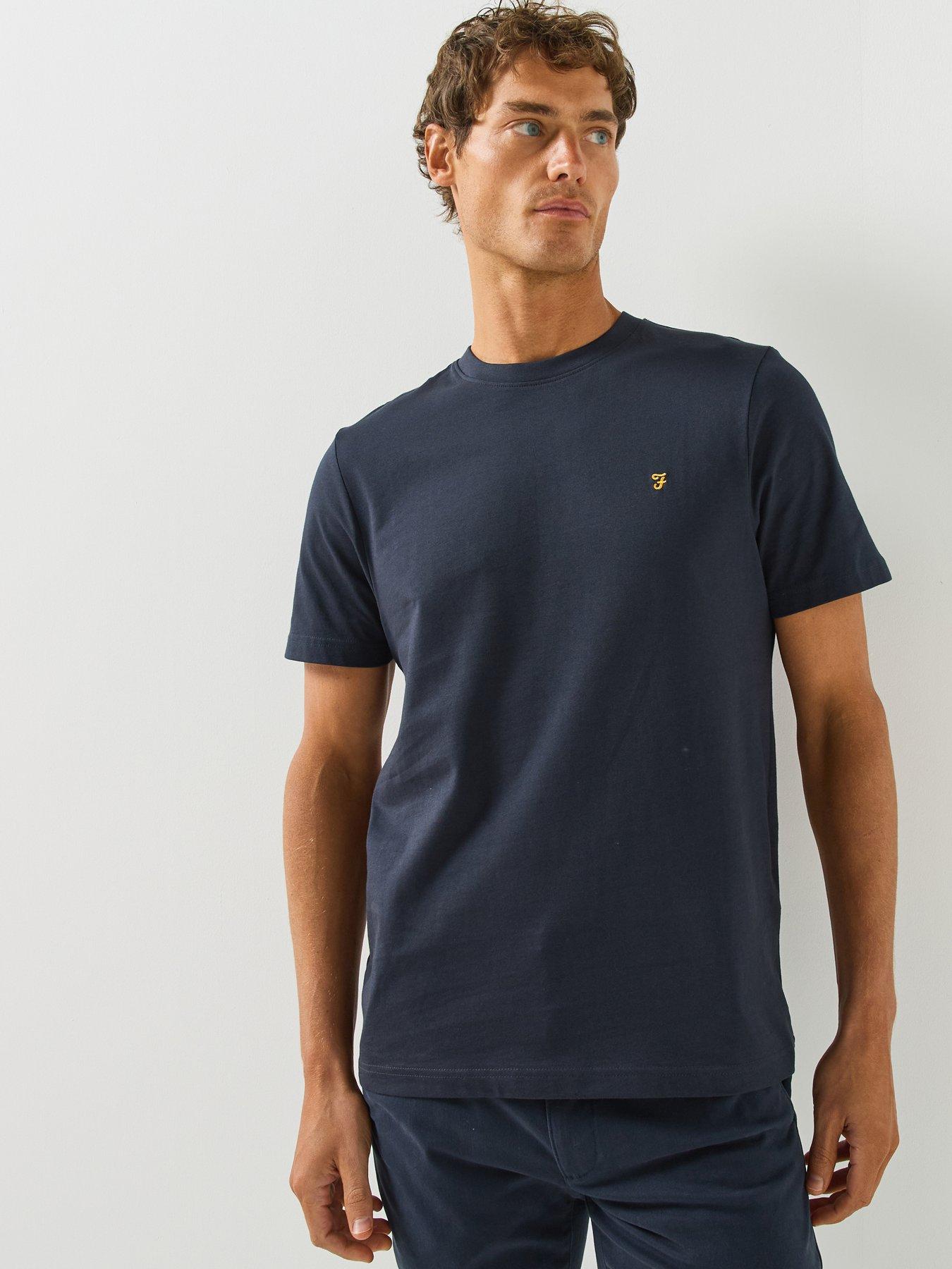 Farah Men's True Navy Regular Fit Crew Neck Short Sleeve T-Shirt - Small - Image 5