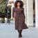 Image 1 of 5 of Sosandar Polka Dot Print Twist Front Shirt Dress - Chocolate Brown