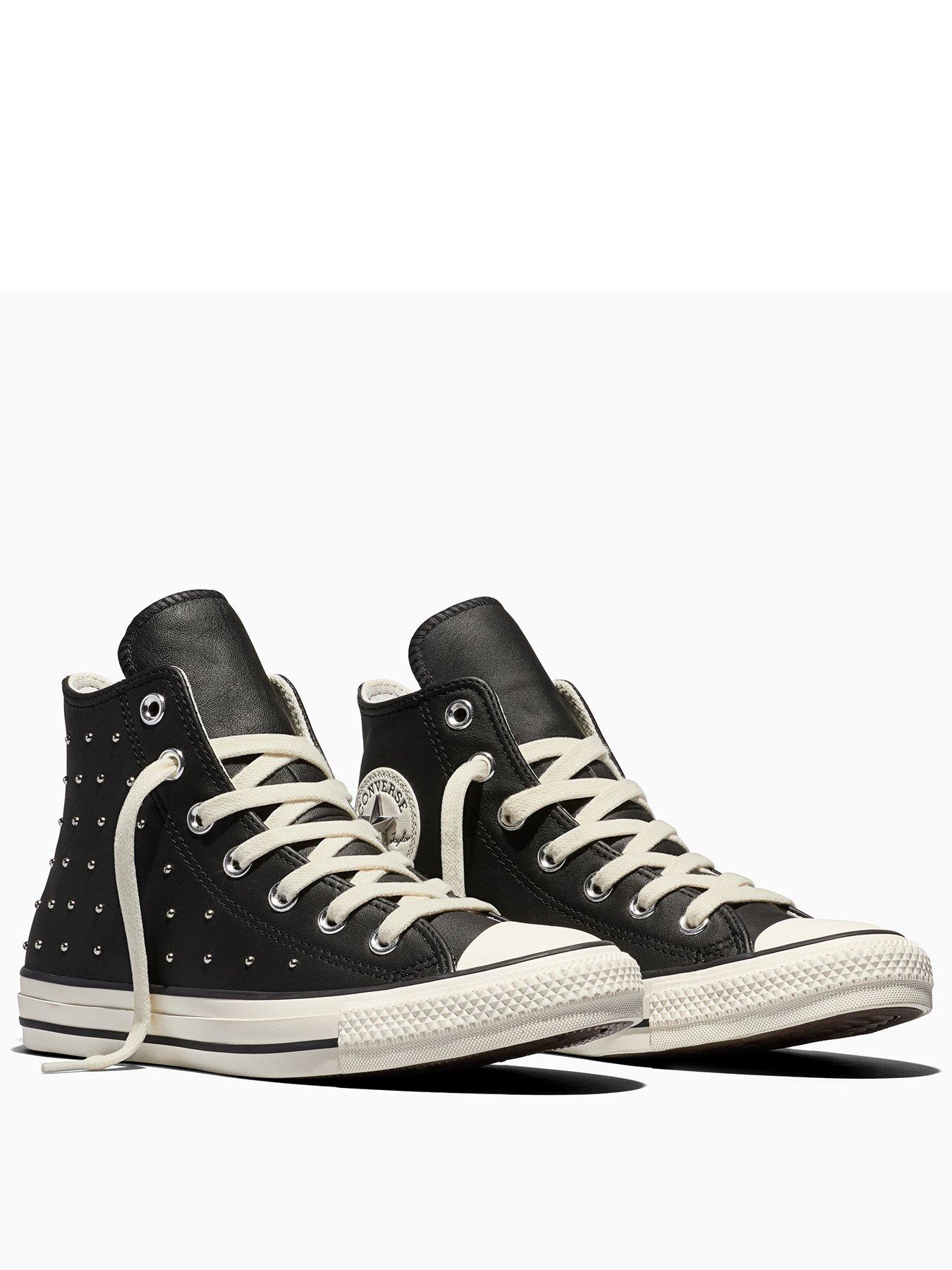 Image 2 of 5 of Converse Womens Chuck Taylor All Star Hi Elevated Shine High Top Trainers - Black