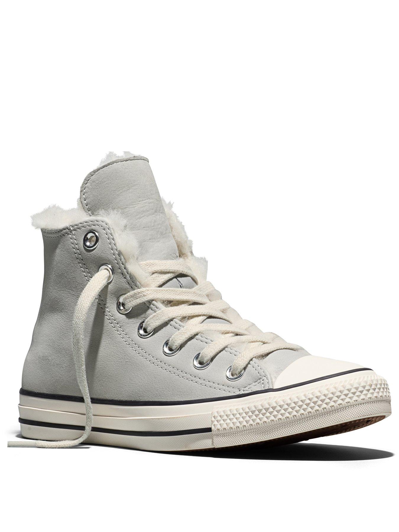 Image 2 of 6 of Converse Womens Chuck Taylor All Star Hi Winter Warm - Grey