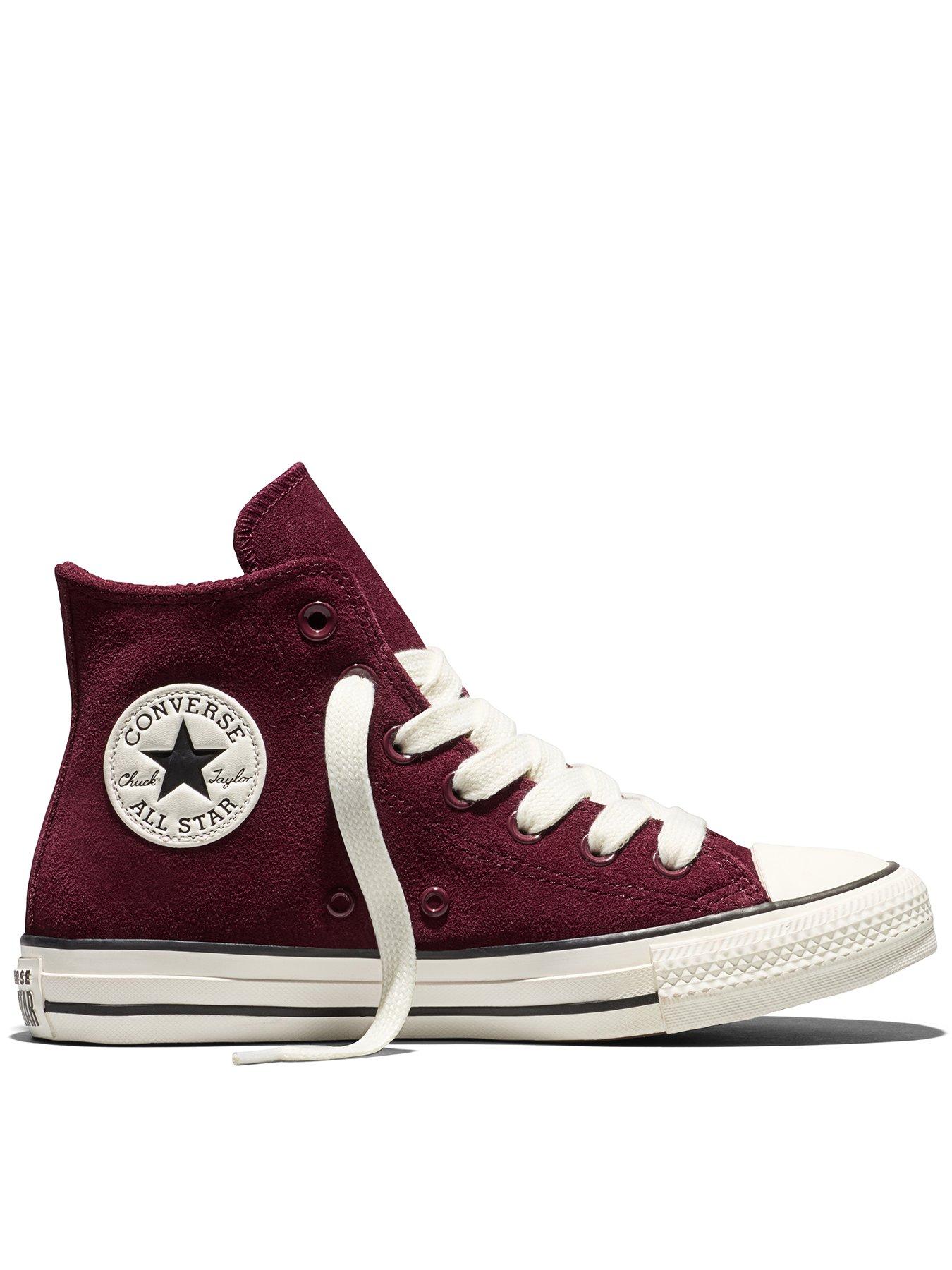 Image 1 of 6 of Converse Womens Chuck Taylor All Star Hi Sherpa Lace - Burgundy