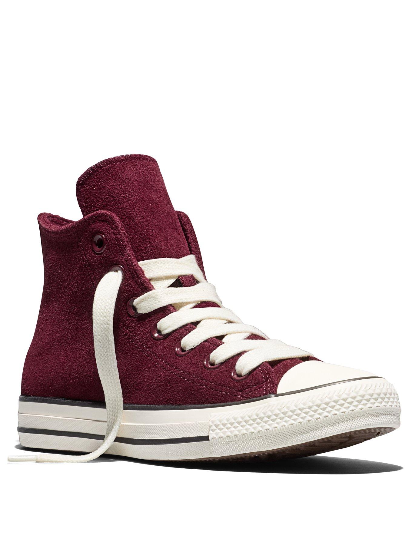 Image 2 of 6 of Converse Womens Chuck Taylor All Star Hi Sherpa Lace - Burgundy
