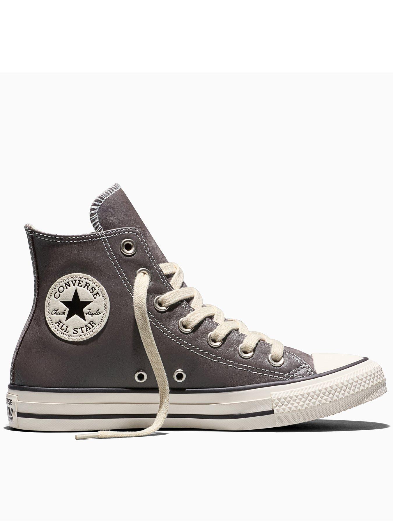 Image 1 of 4 of Converse Womens Chuck Taylor All Star Hi Elevated Leather - Grey