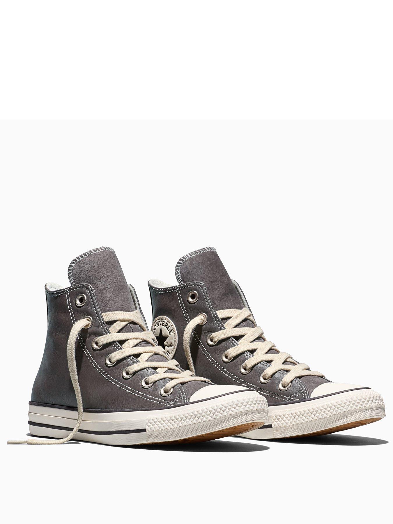 Image 2 of 4 of Converse Womens Chuck Taylor All Star Hi Elevated Leather - Grey