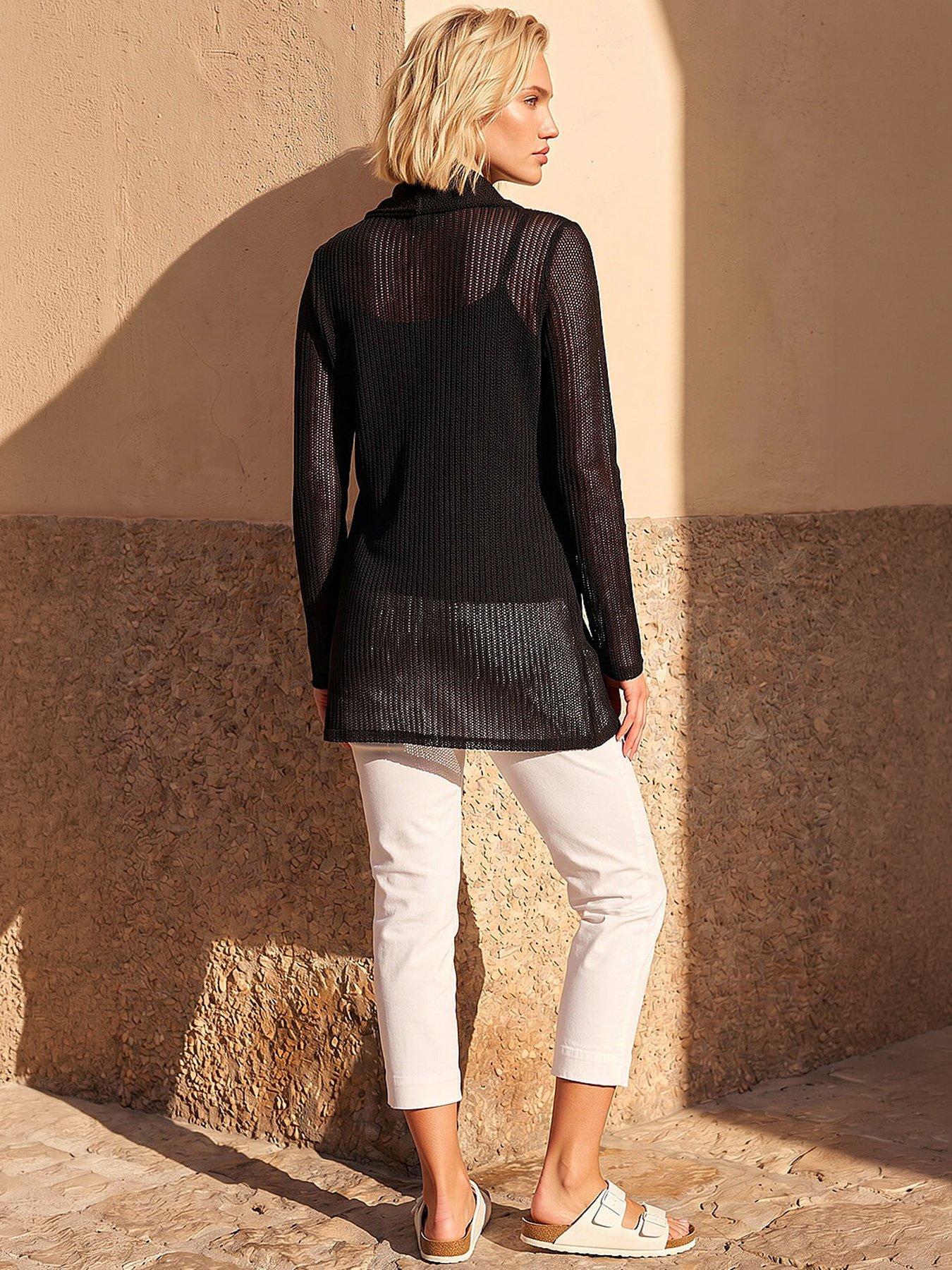 Image 3 of 4 of Roman Snit Textured Buttoned Top