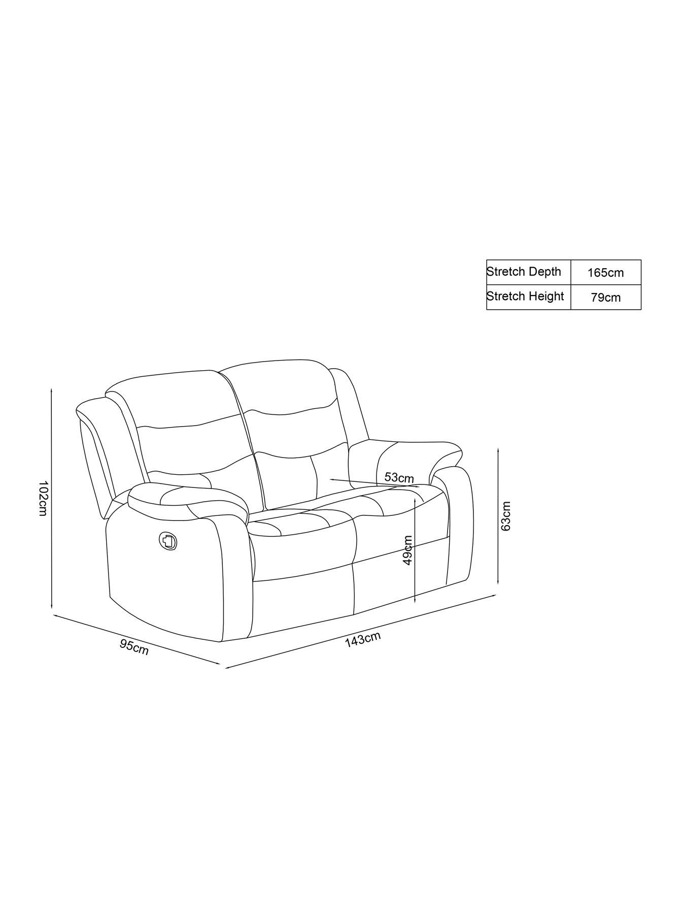Image 4 of 4 of The Very Collection Rothbury Fabric 2 Seater Manual Recliner Sofa
