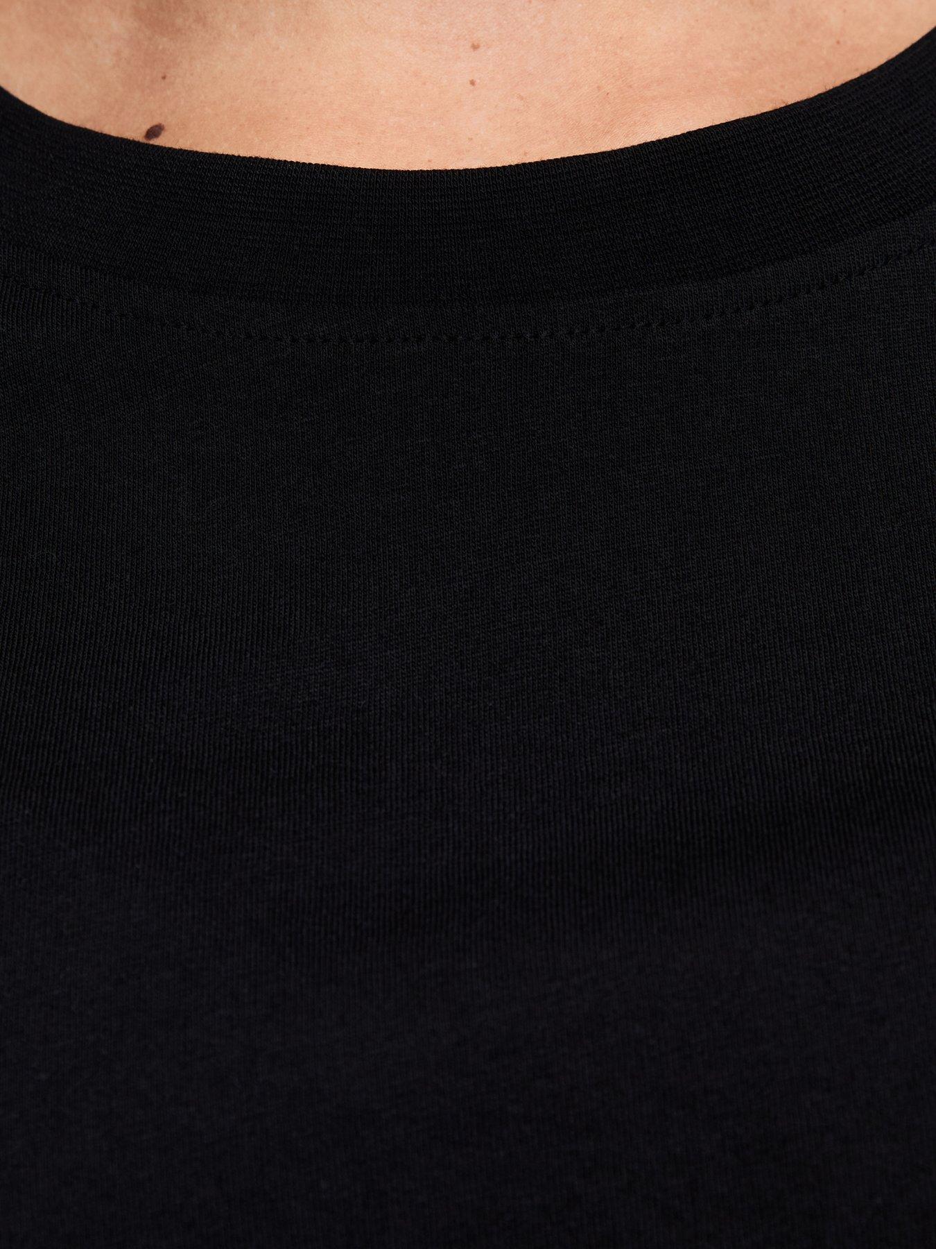Image 6 of 6 of New Look 915 Girls Boxy Sweatshirt Neck Short Sleeve T-Shirt - Black