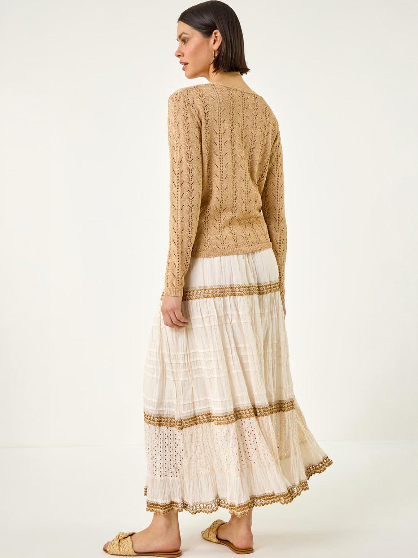 Image 2 of 4 of Roman Shimmer Button Knit Cardigan