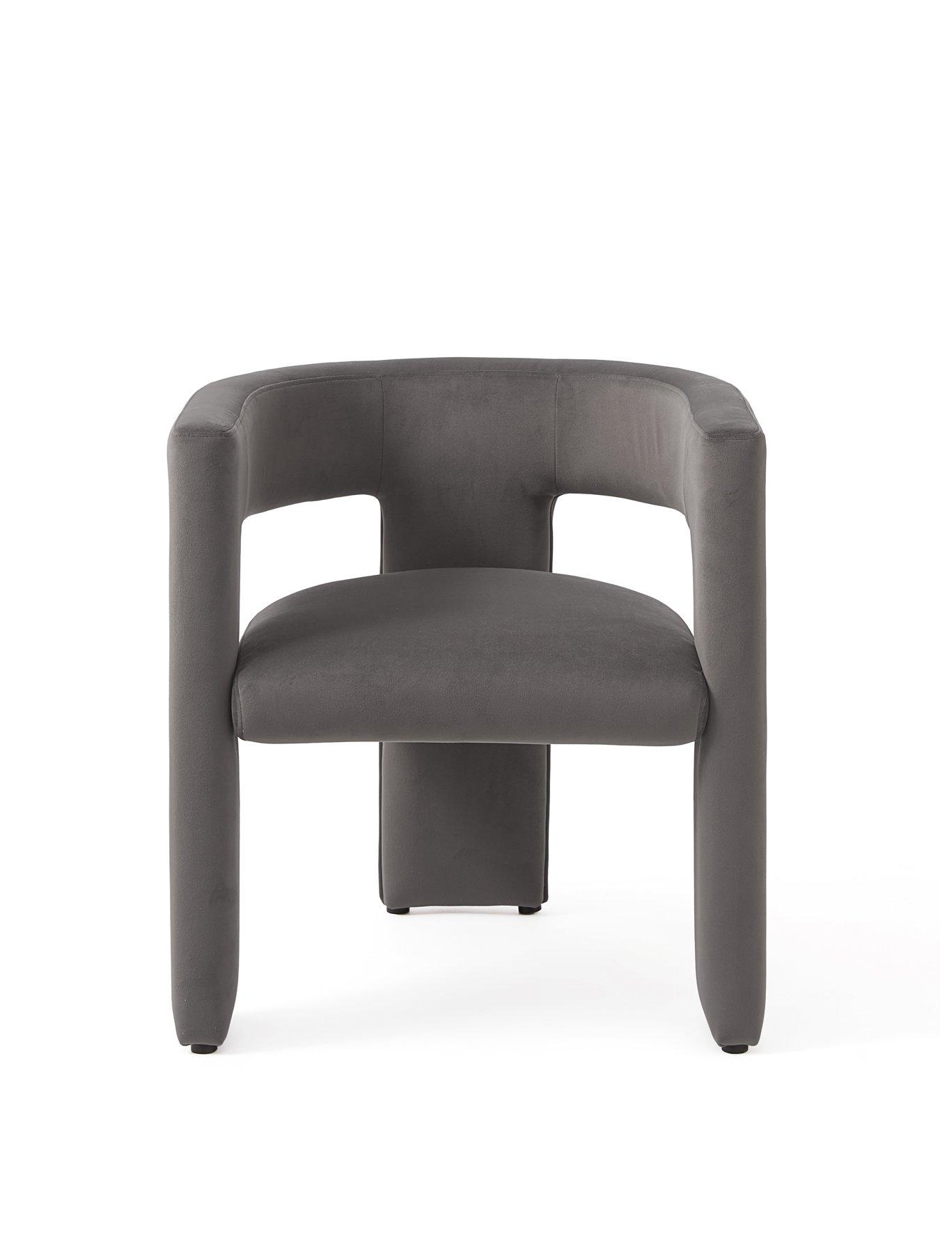 Image 6 of 7 of The Very Collection Lenny 160cm Dining Table & 4 Grey Nell Dining Chairs