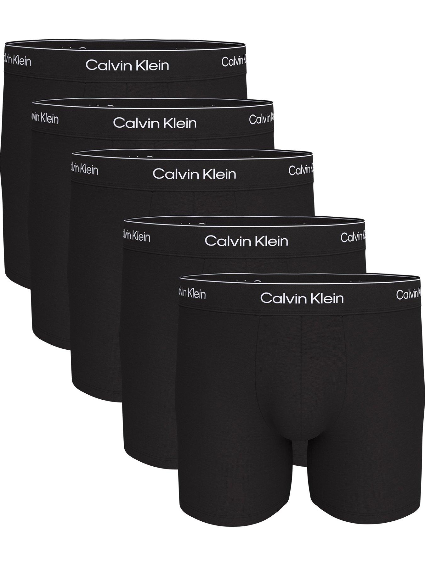 Image 1 of 1 of Calvin Klein Icon Cotton Stretch &nbsp;5 Pack Boxer Brief - Black