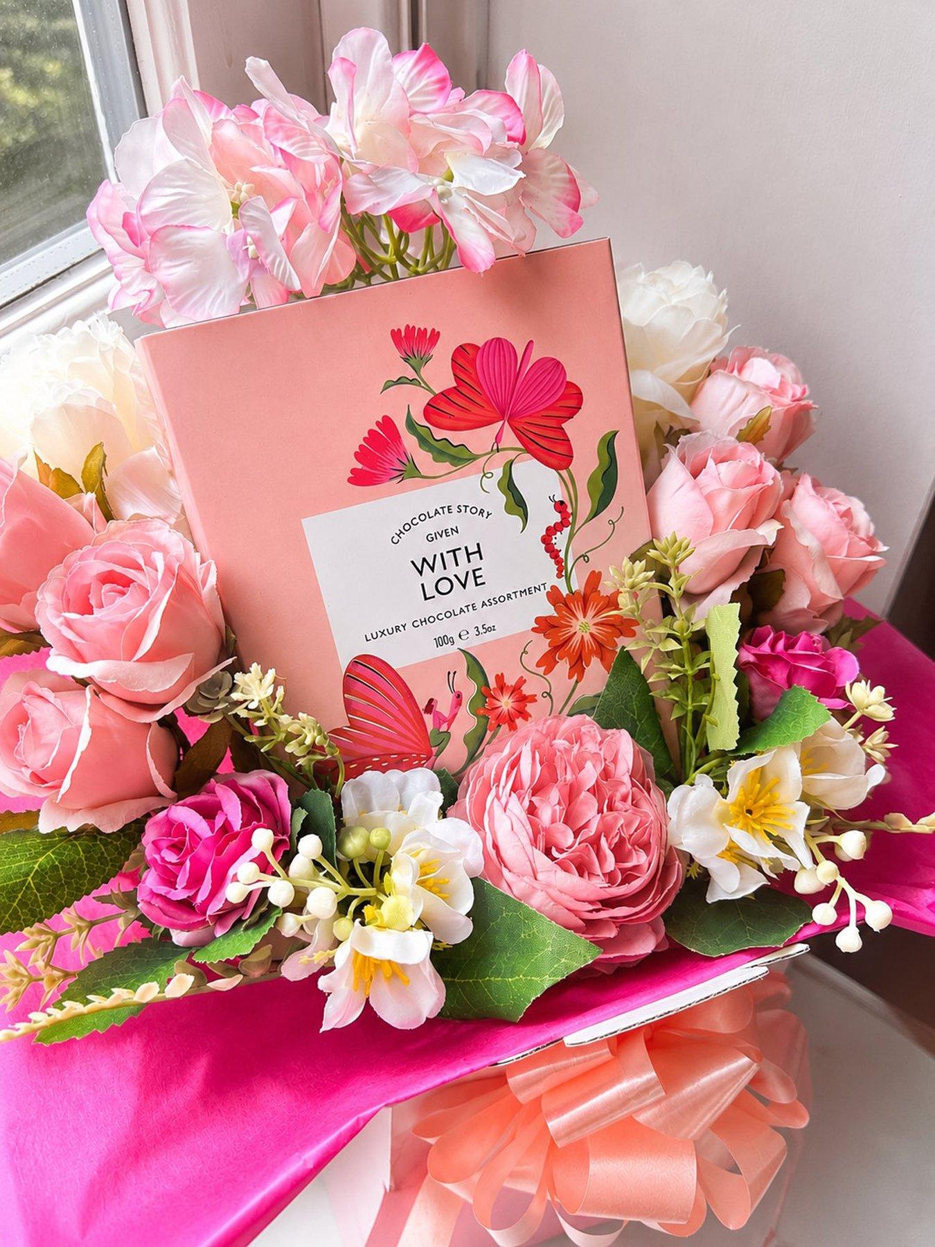 Image 2 of 4 of Funky Hampers With Love Pink Chocolate Bouquet