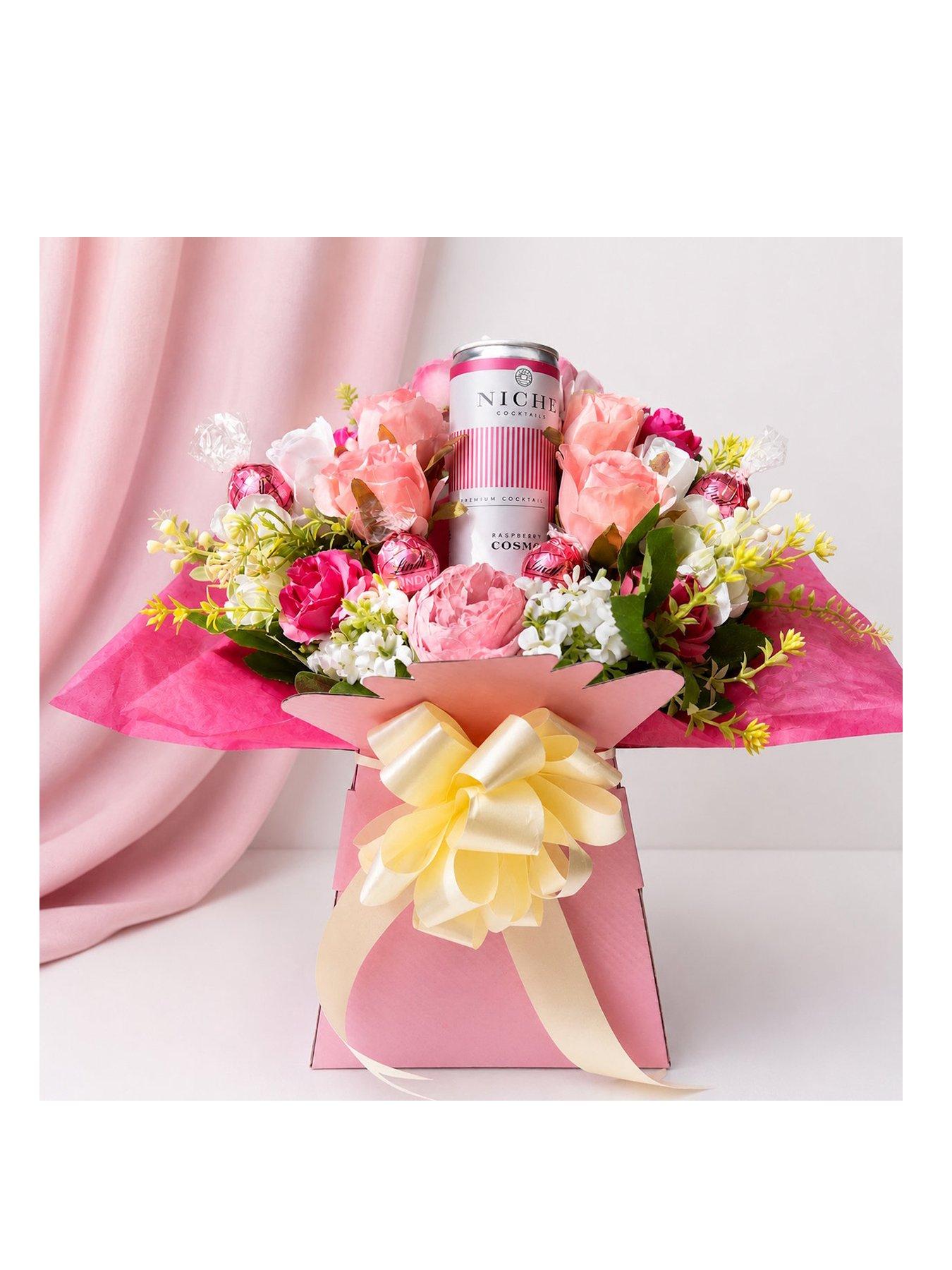 Image 1 of 4 of Funky Hampers Raspberry Cosmo Chocolate Bouquet
