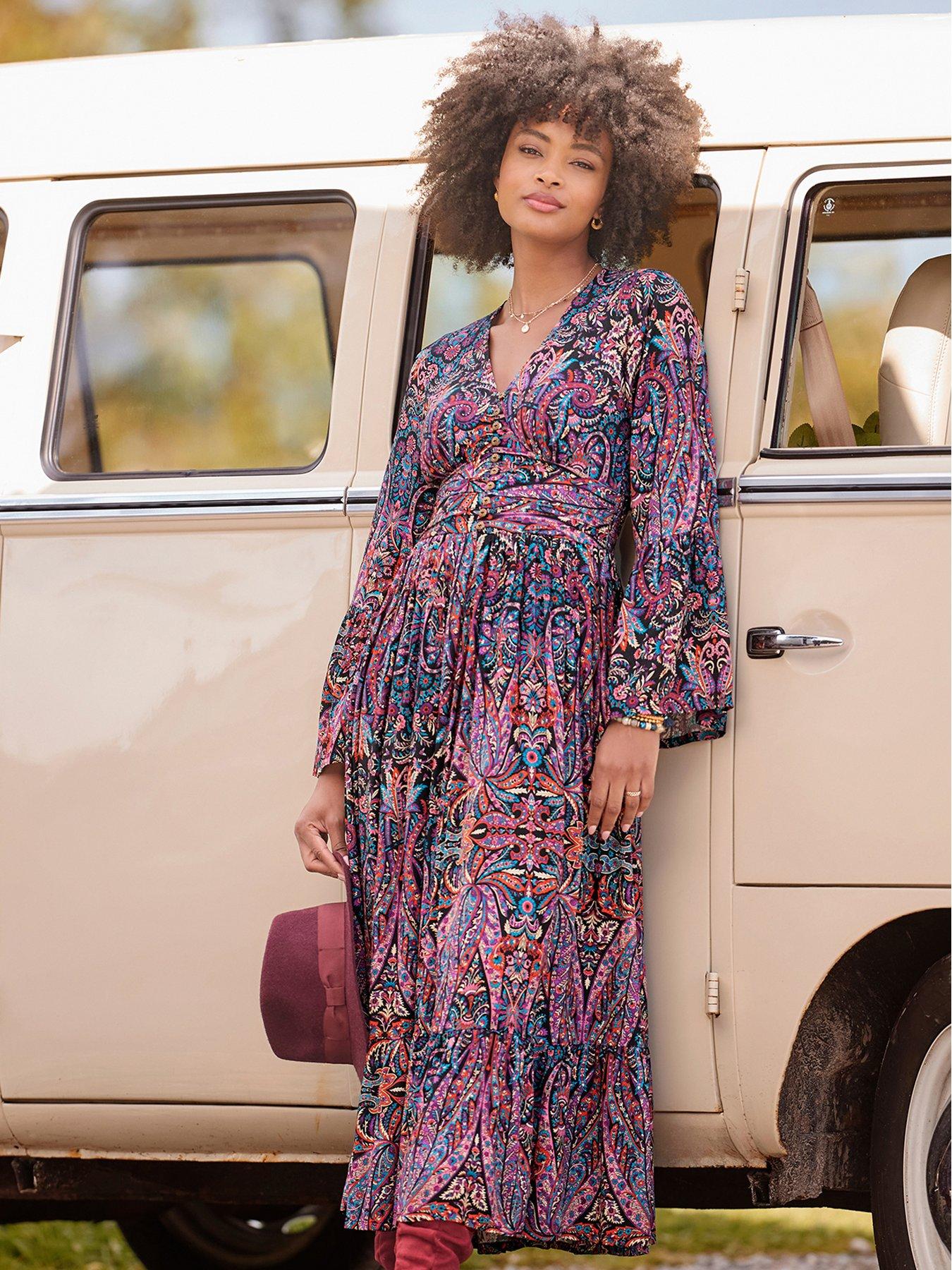 Joe Browns Perfect Paisley Long Sleeve Maxi Dress