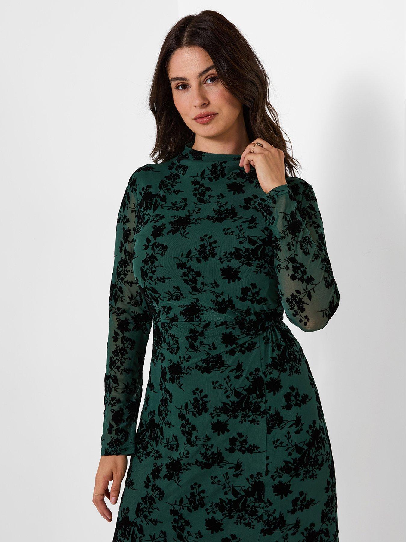 Image 4 of 7 of Joe Browns Hazel Twist Front Flocked Maxi Dress