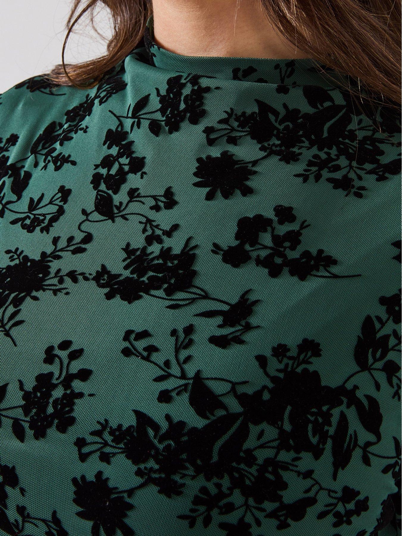 Image 5 of 7 of Joe Browns Hazel Twist Front Flocked Maxi Dress