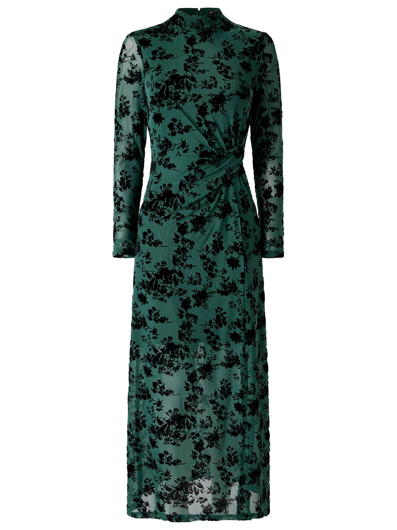 Image 7 of 7 of Joe Browns Hazel Twist Front Flocked Maxi Dress