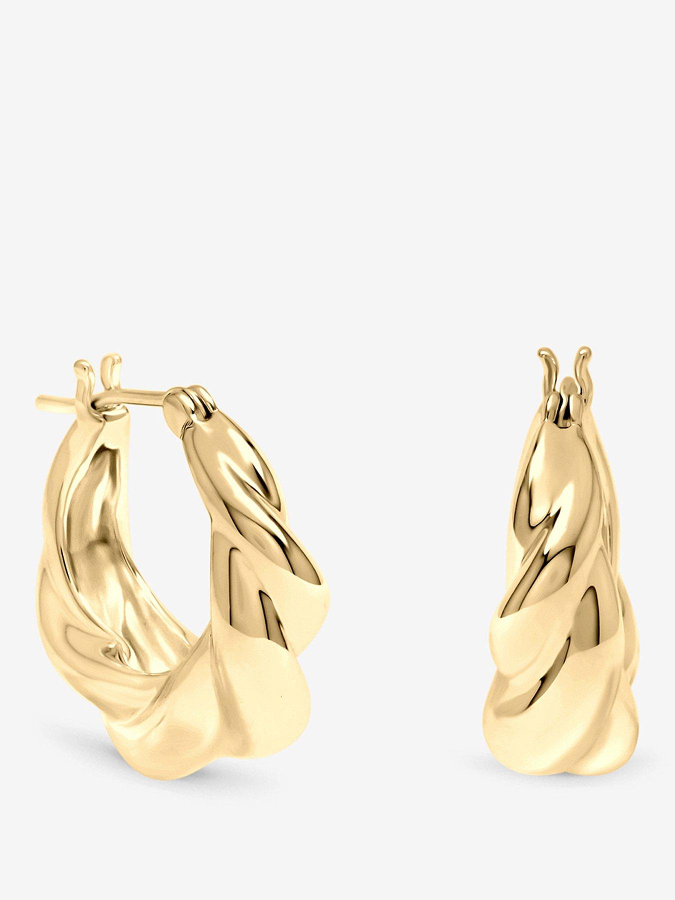 Inicio Gold Fluid Twist Hoops
